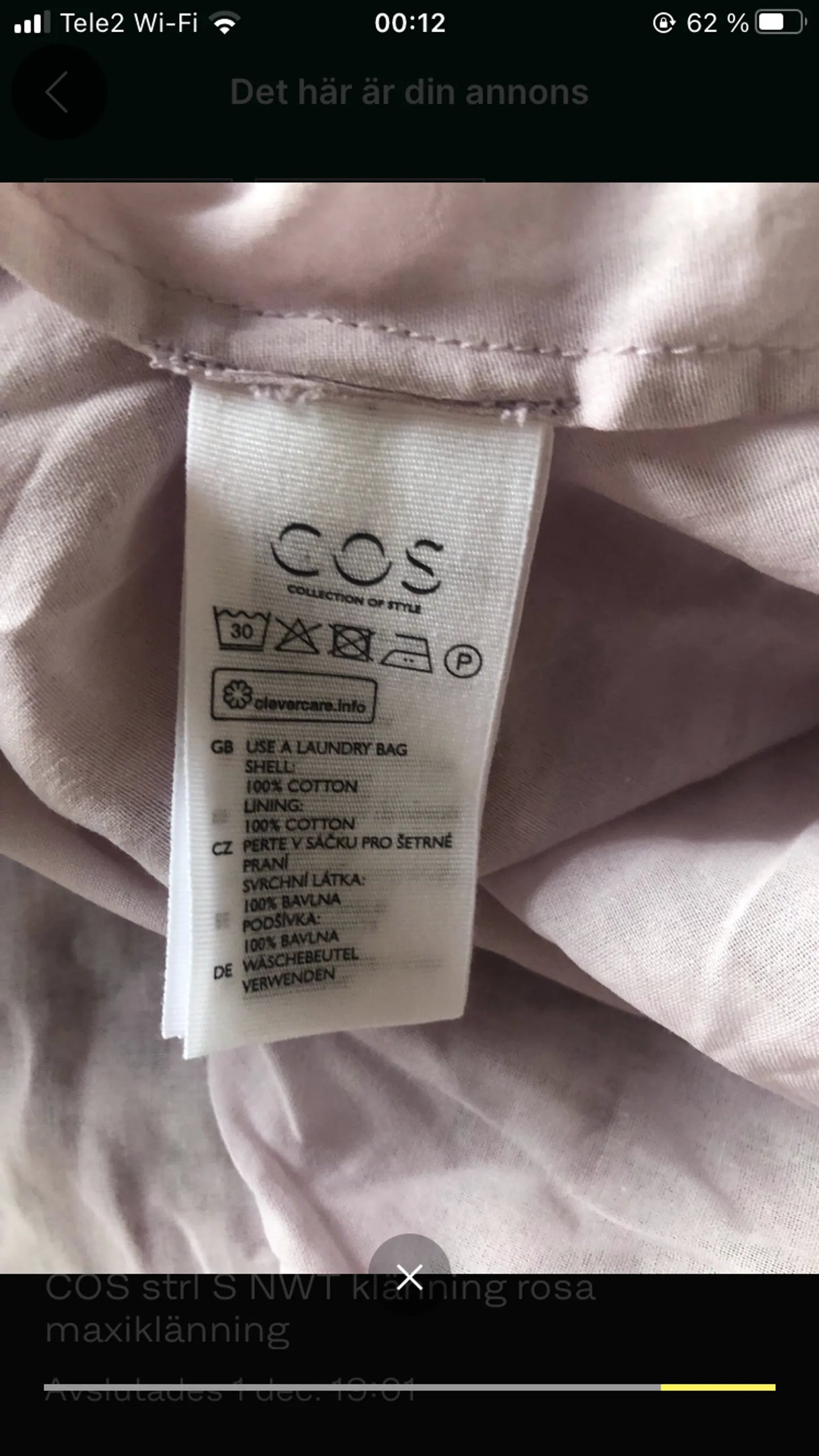 Cos-klänning NWT