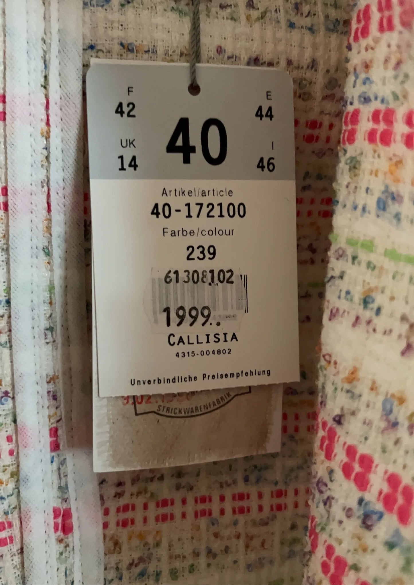 Rabe Callisia-kavaj NWT