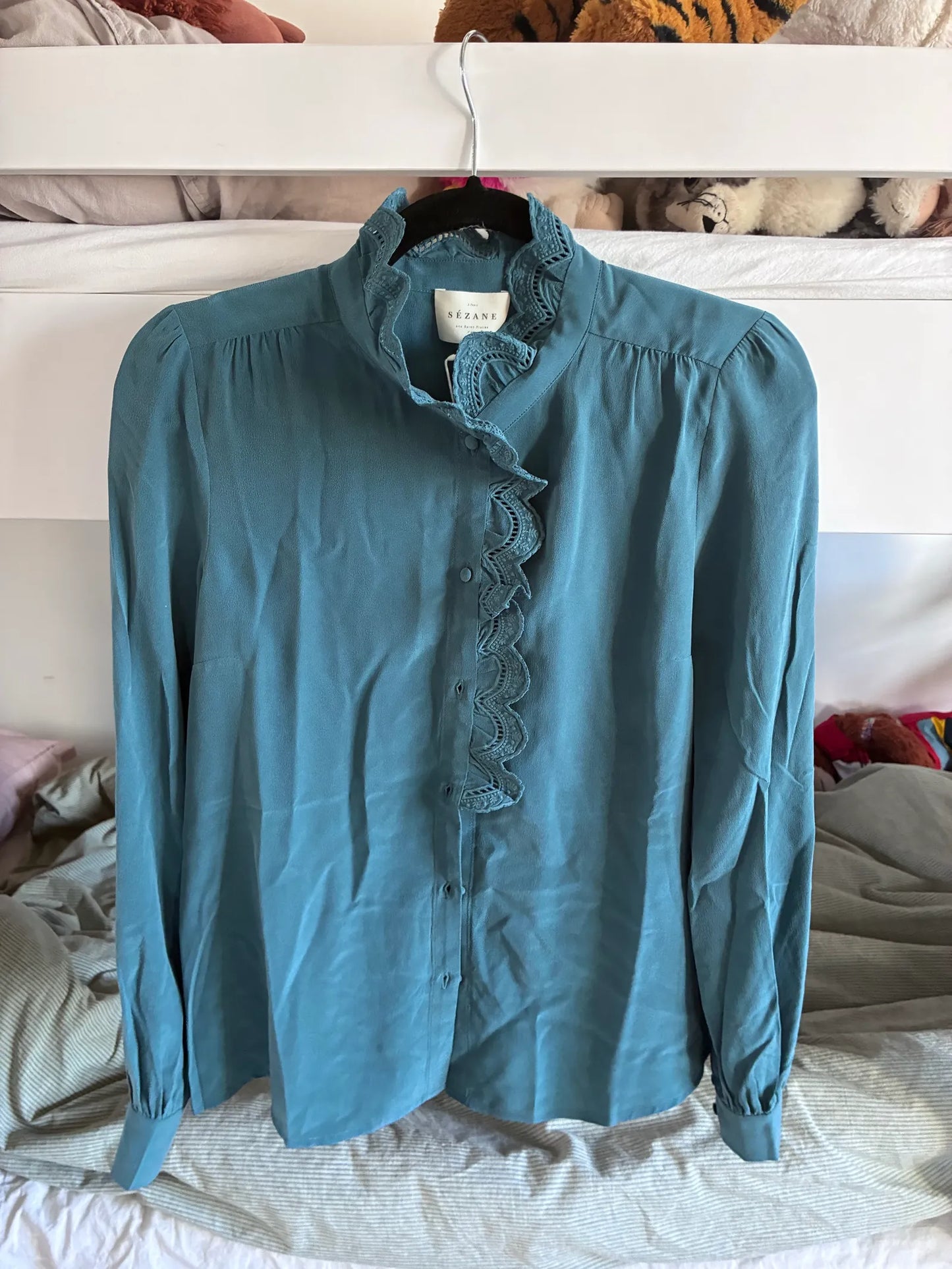 Sézane-sidenblus NWT