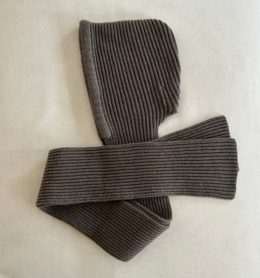 Mes Dames Wool Hooded Scarf-ullhalsduk