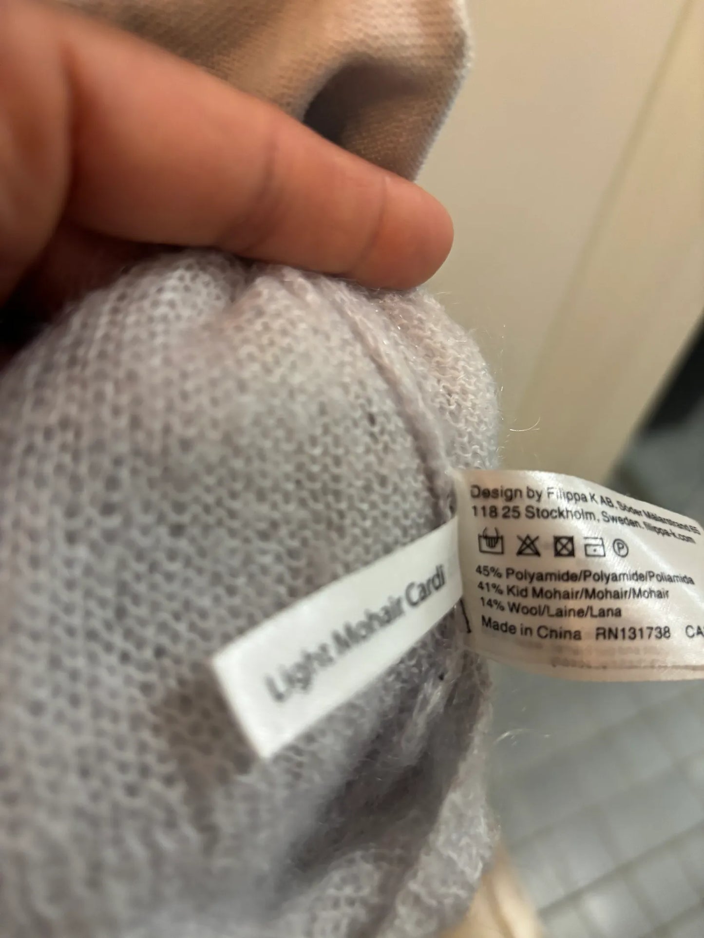 Filippa K Light Mohair-ullkofta