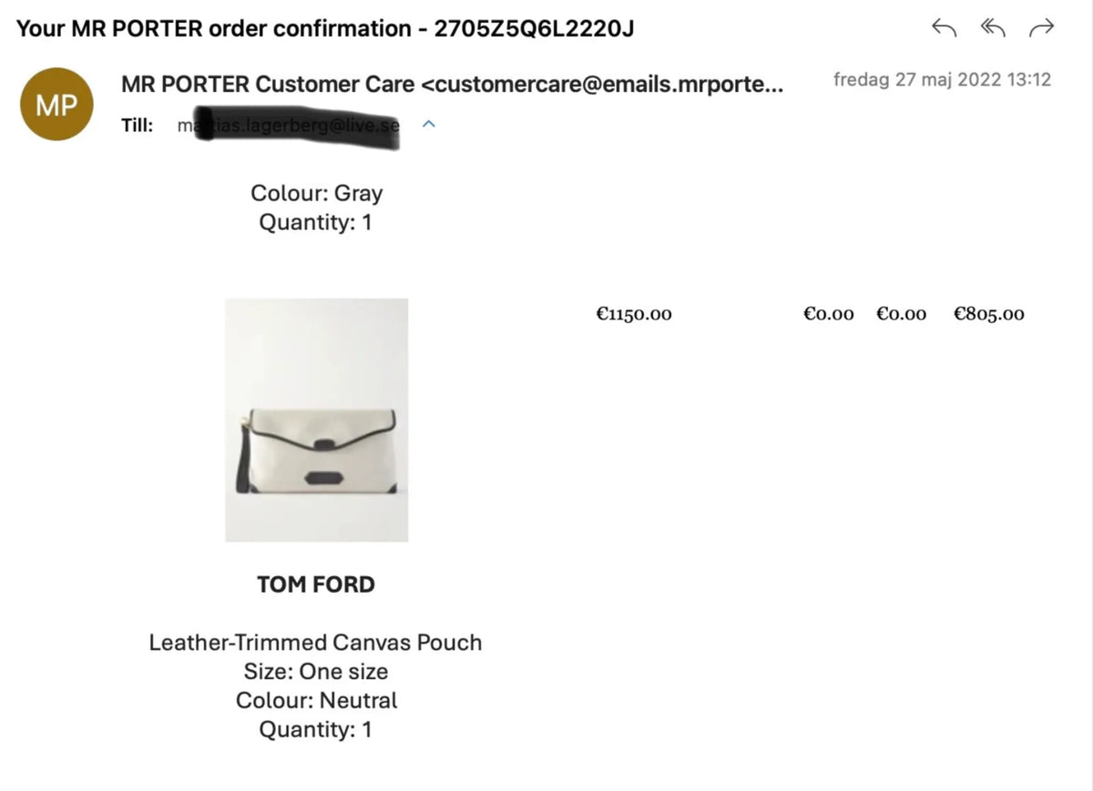 Tom Ford Canvas Pouch Clutch bag