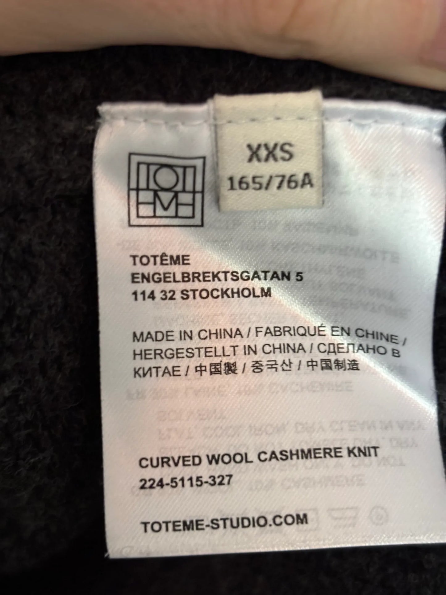 Toteme Curved Wool Cashmere Knit-ulltröja