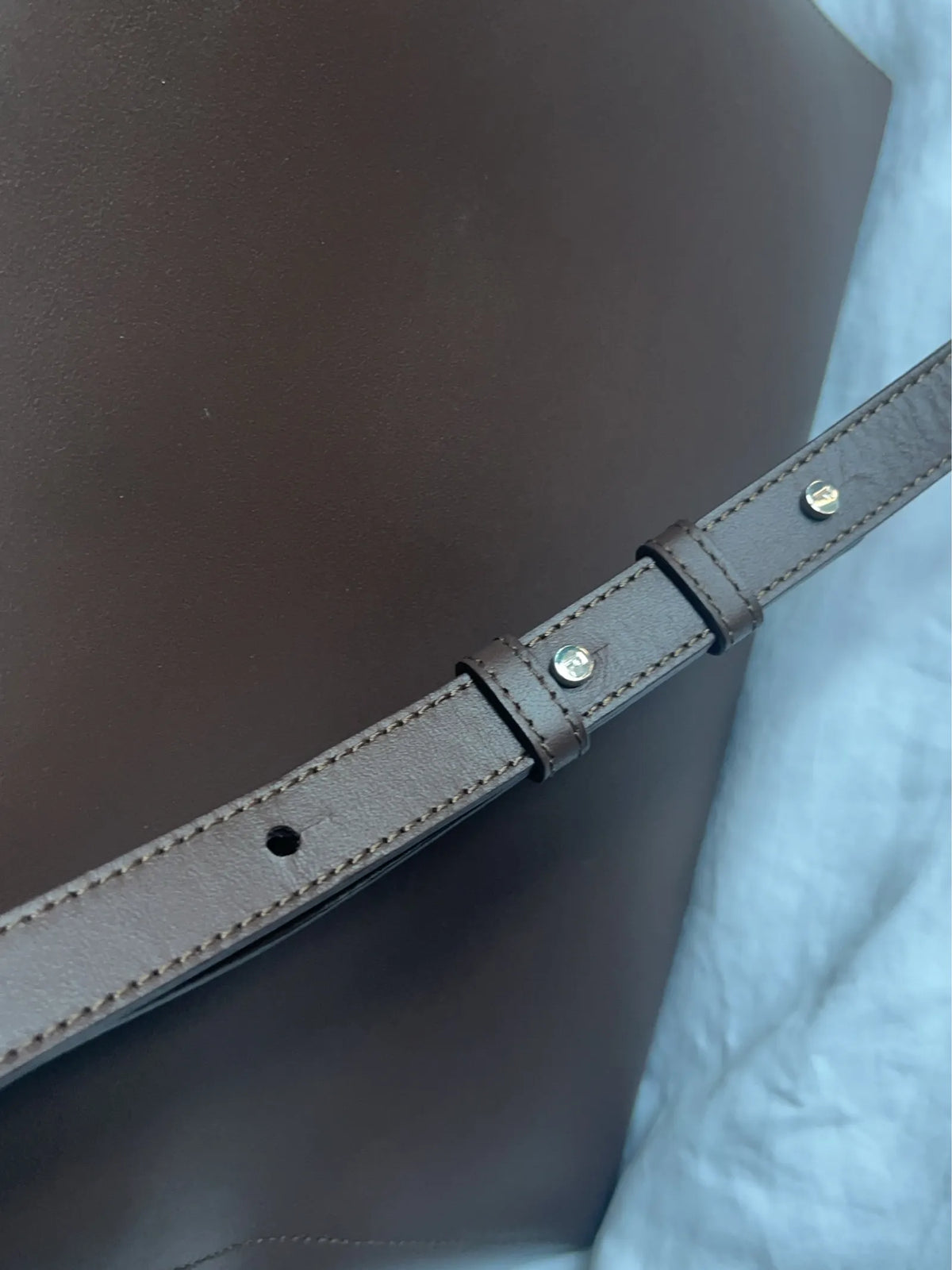 Flattered Hedda Mini Handbag Leather Chocolate-skinnhandväska NWOT