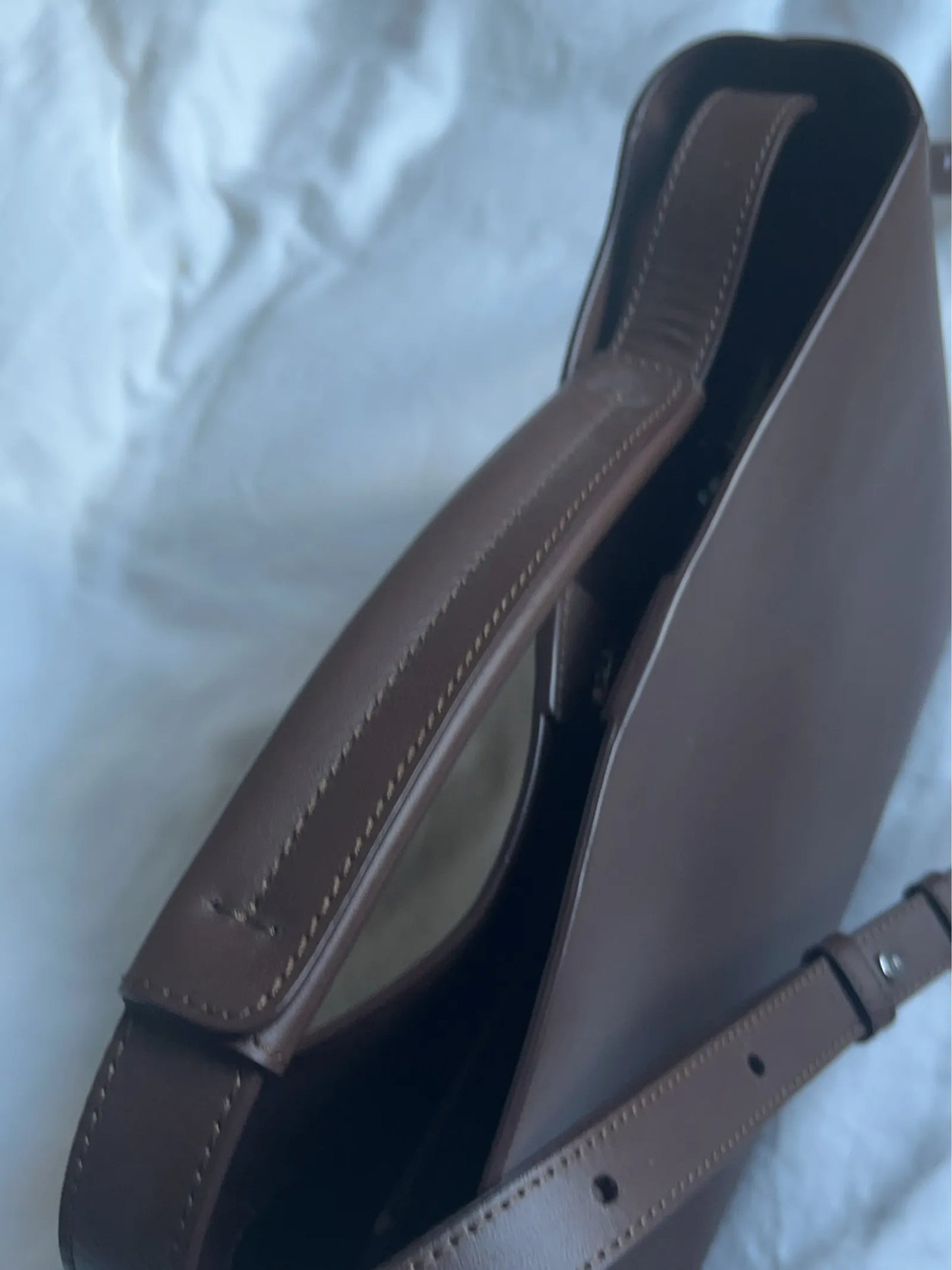 Flattered Hedda Mini Handbag Leather Chocolate-skinnhandväska NWOT