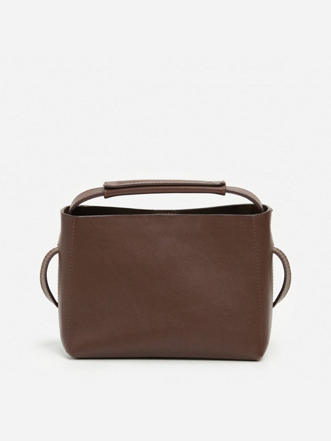 Flattered Hedda Mini Handbag Leather Chocolate-skinnhandväska NWOT