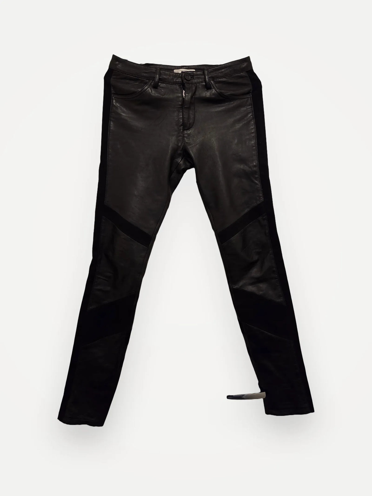 Dagmar Panelled Leather-skinnbyxor