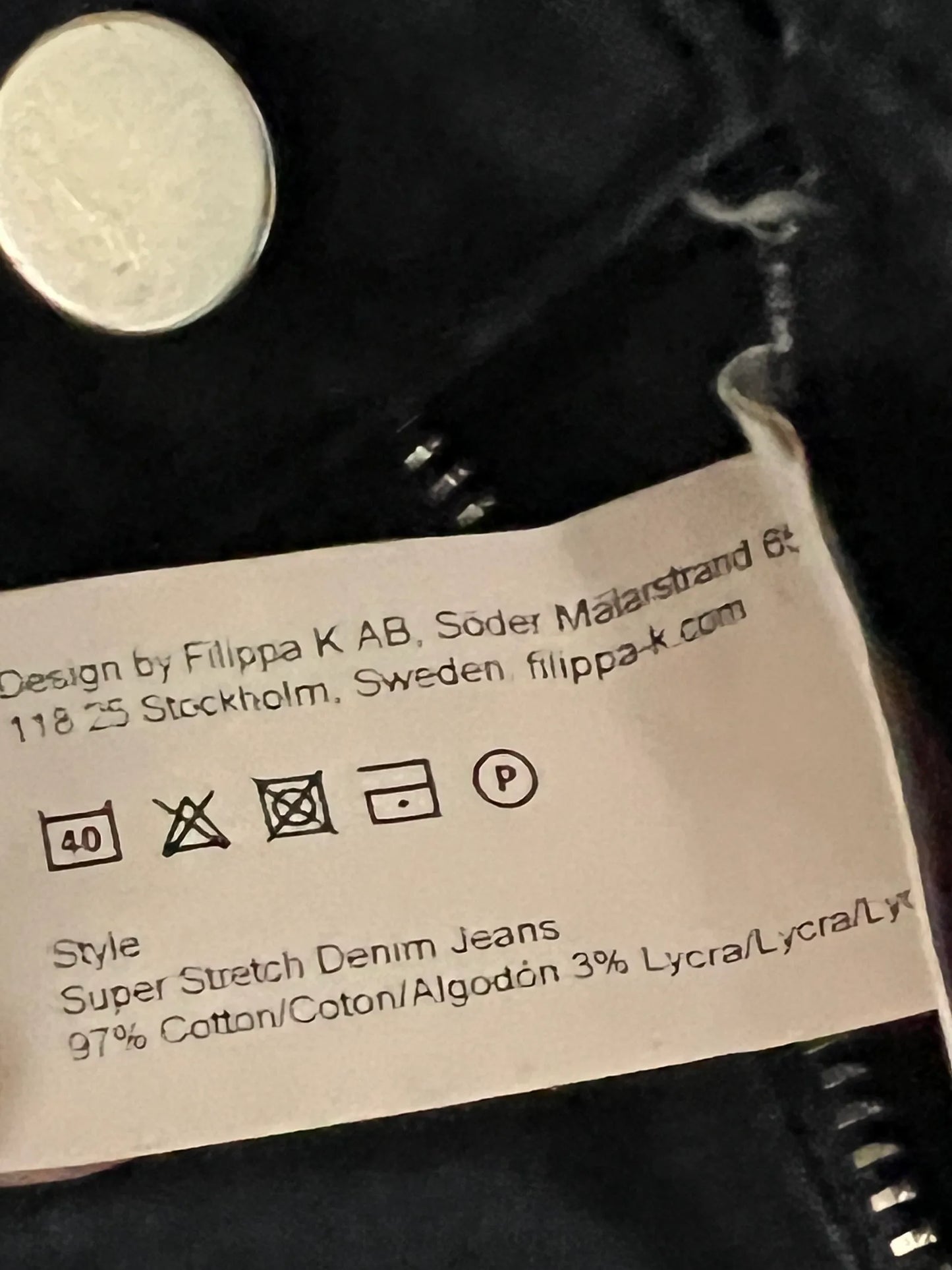 Filippa K Super Stretch Denim Slacks-byxor