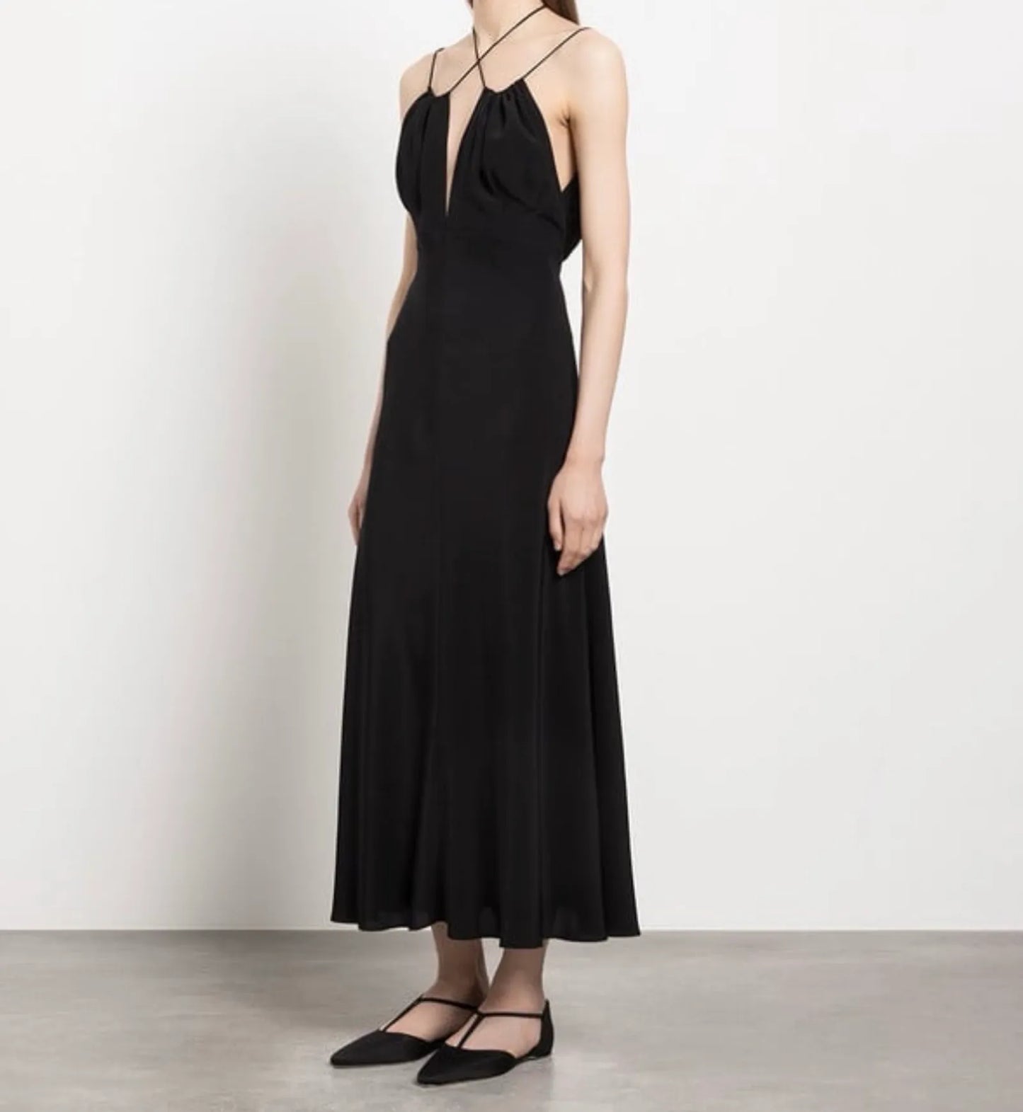Toteme Silk Gathered Halterneck Maxi Dress