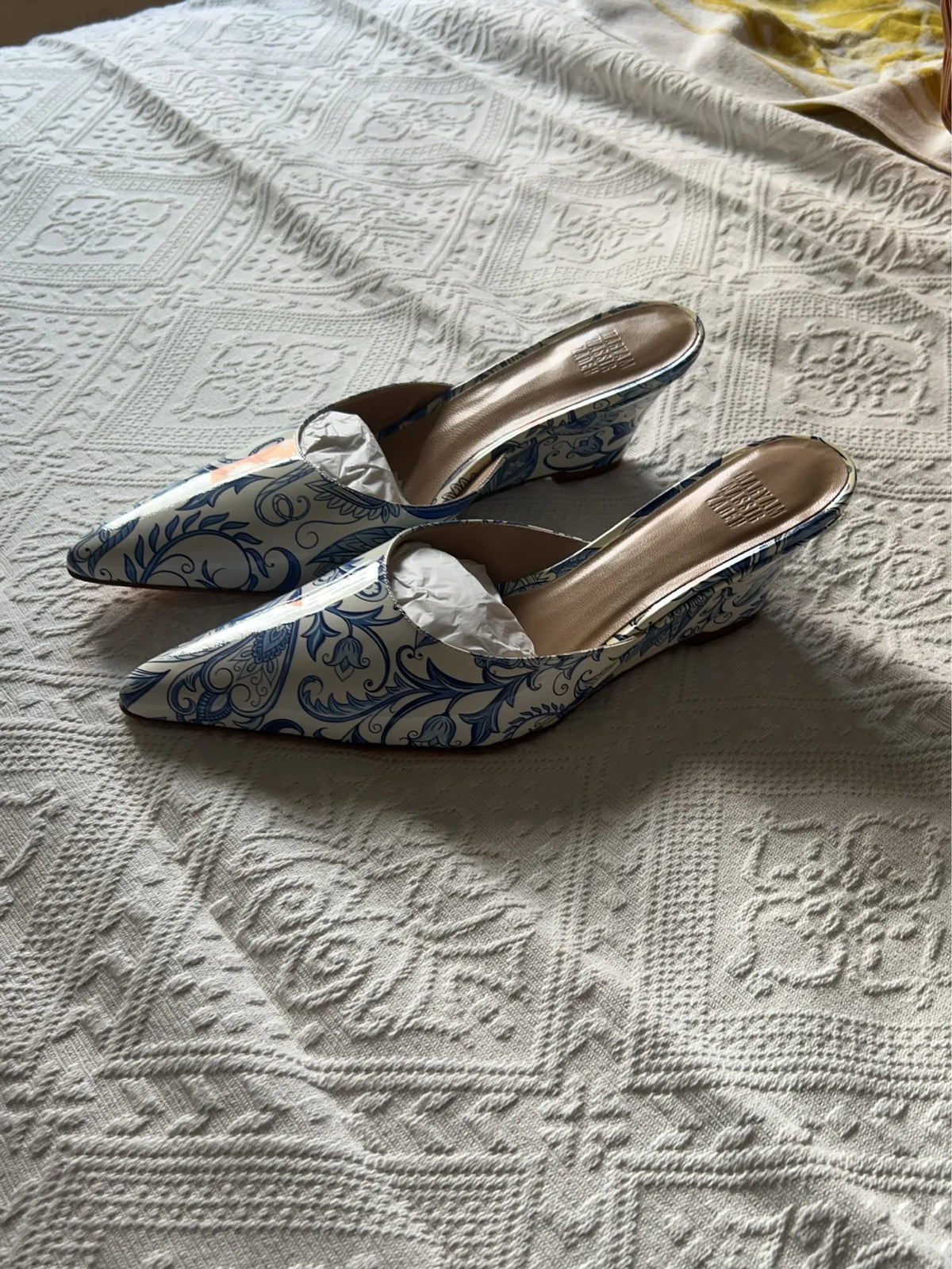 Maryam Nassir Zadeh Cleo Slide Fleur-skinnklackar NWT