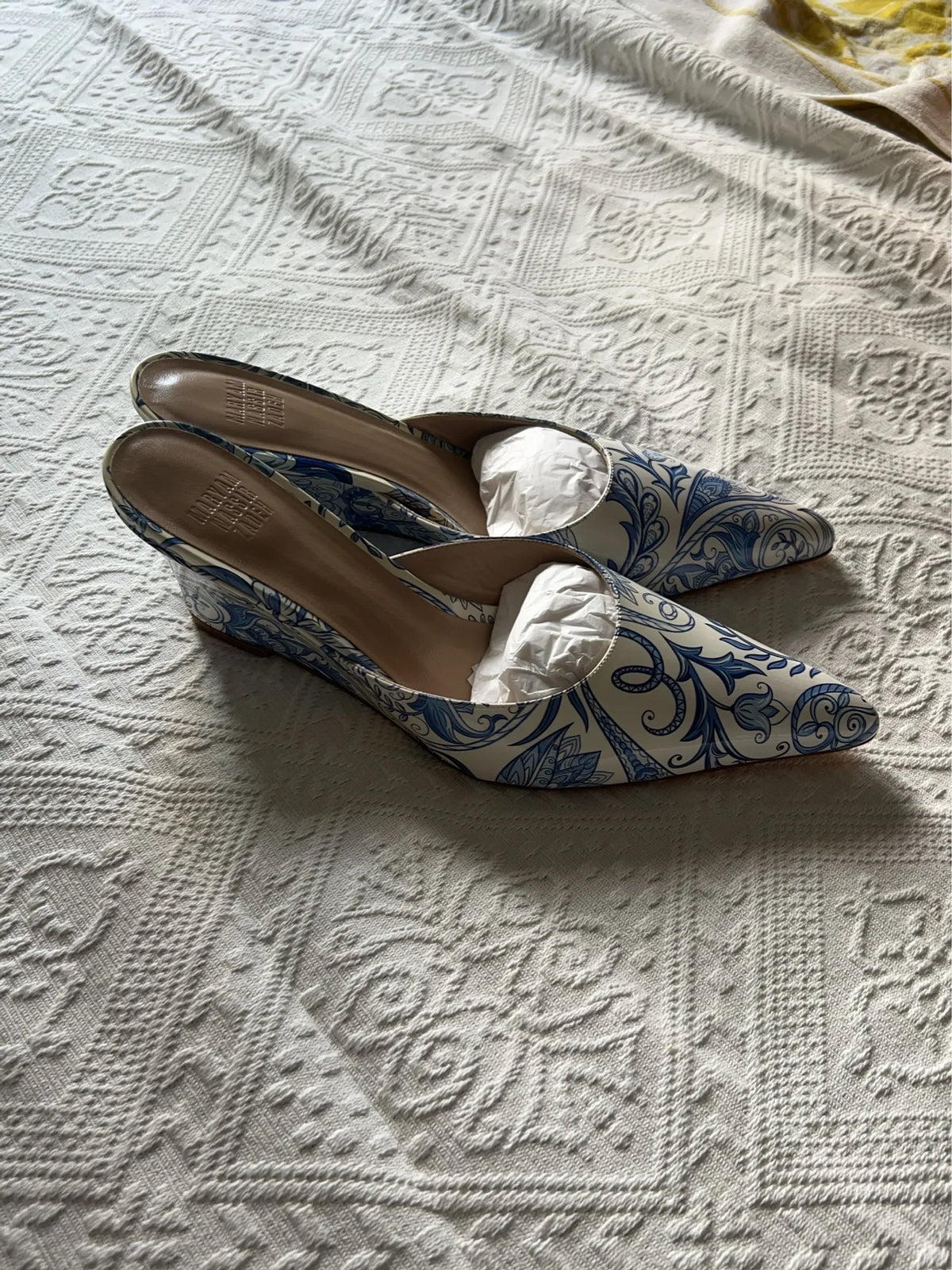 Maryam Nassir Zadeh Cleo Slide Fleur-skinnklackar NWT