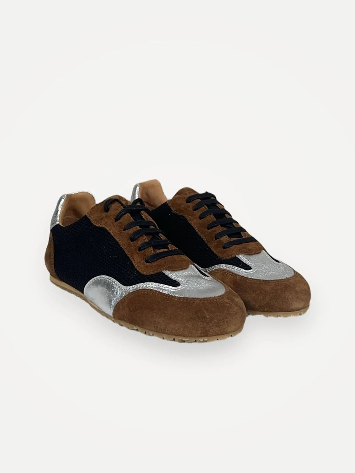 Blankens The May Black And Silver-skinnsneakers NWOT