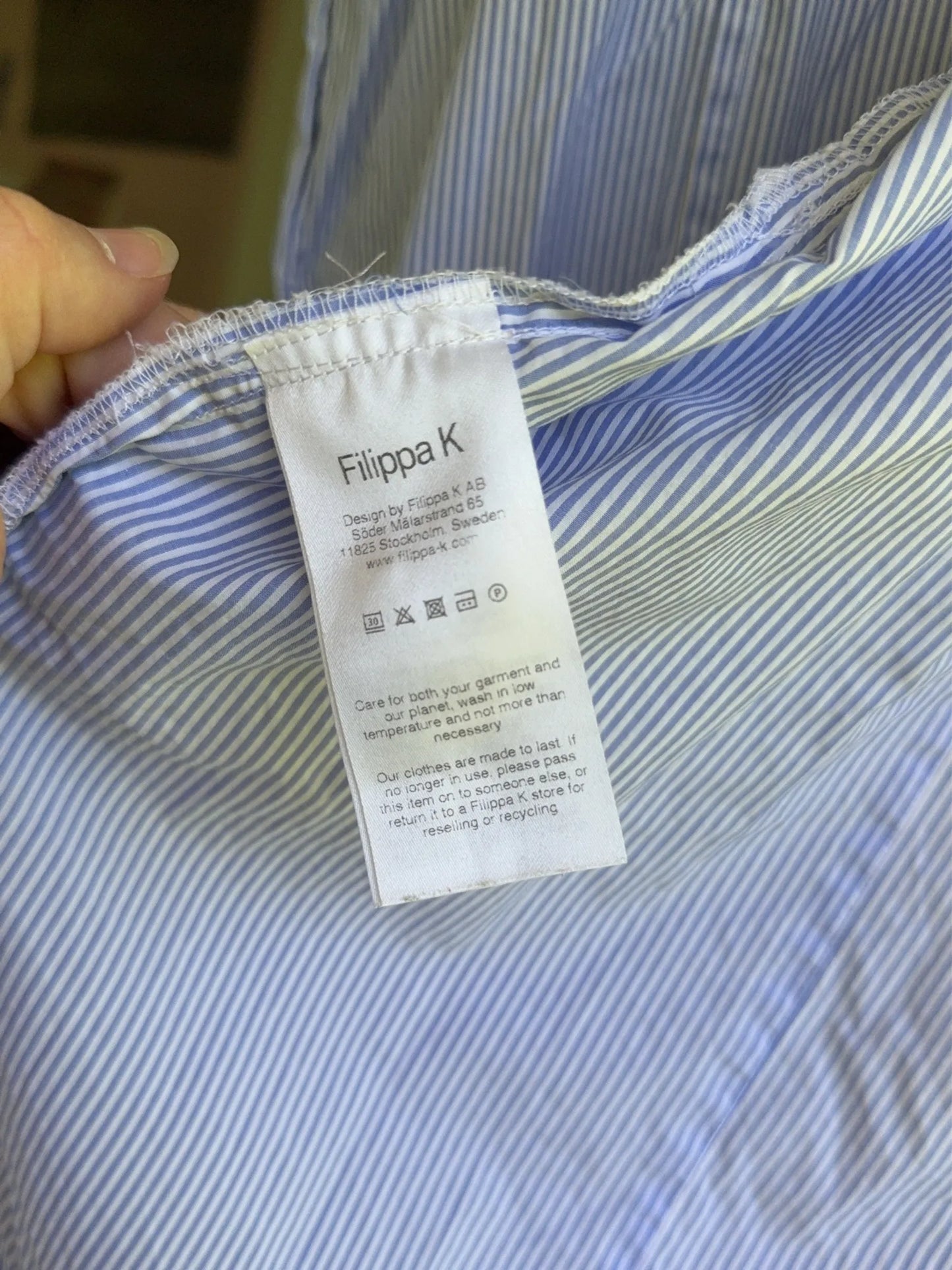 Filippa K Cotton Striped Shirtdress-klänning