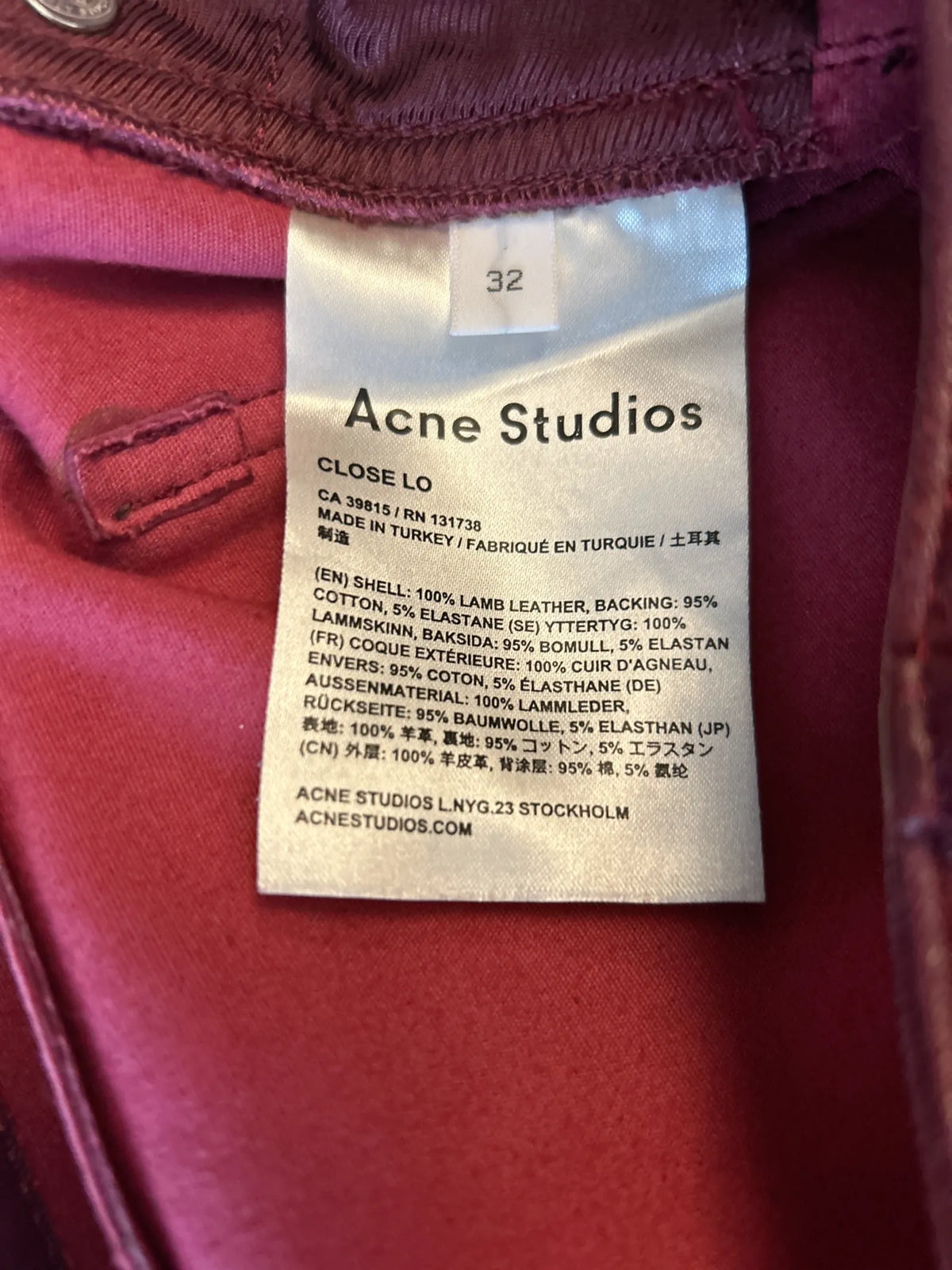 Acne Studios-skinnbyxor