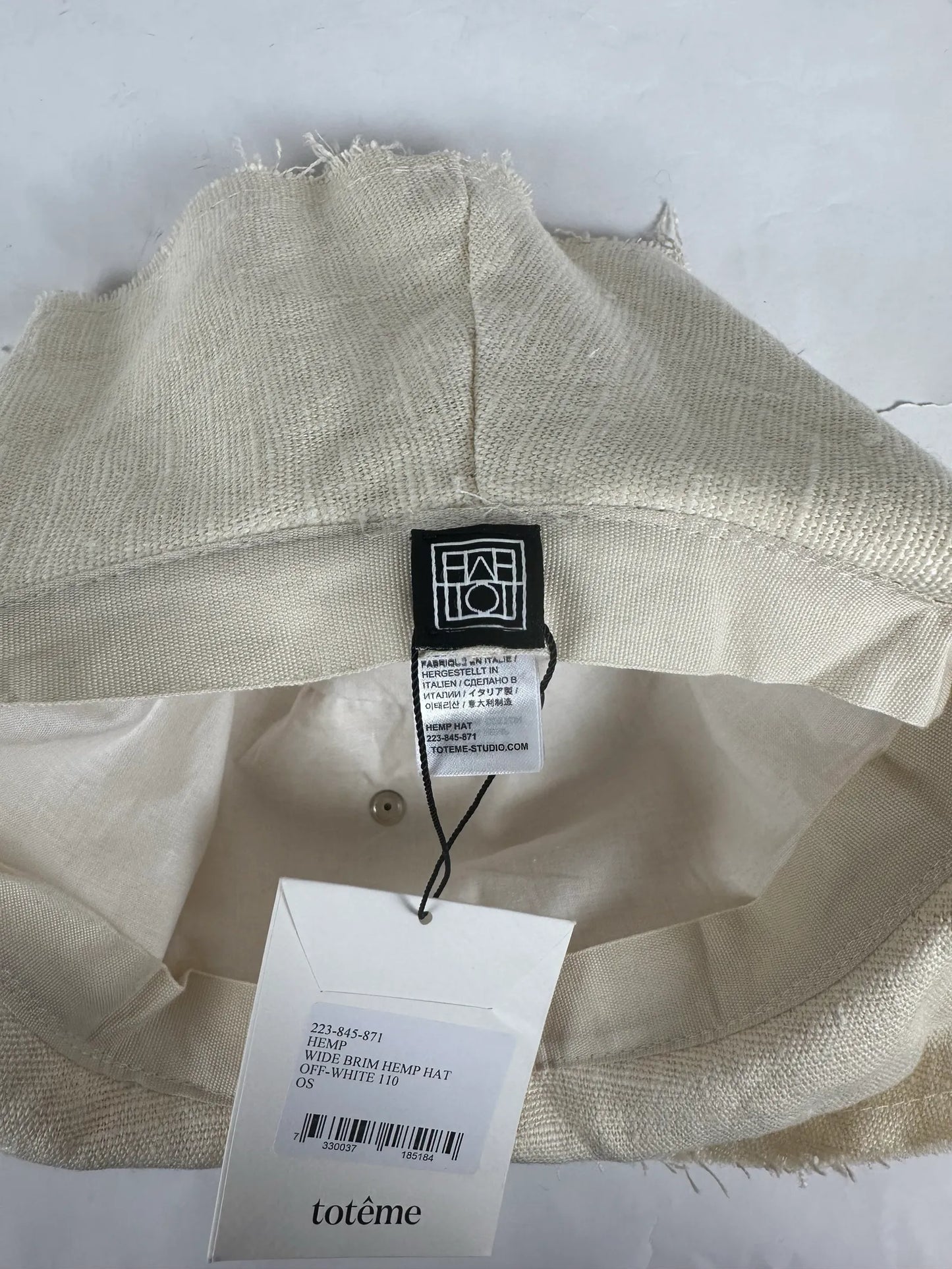 Toteme Wide Brim Hemp-hatt NWT
