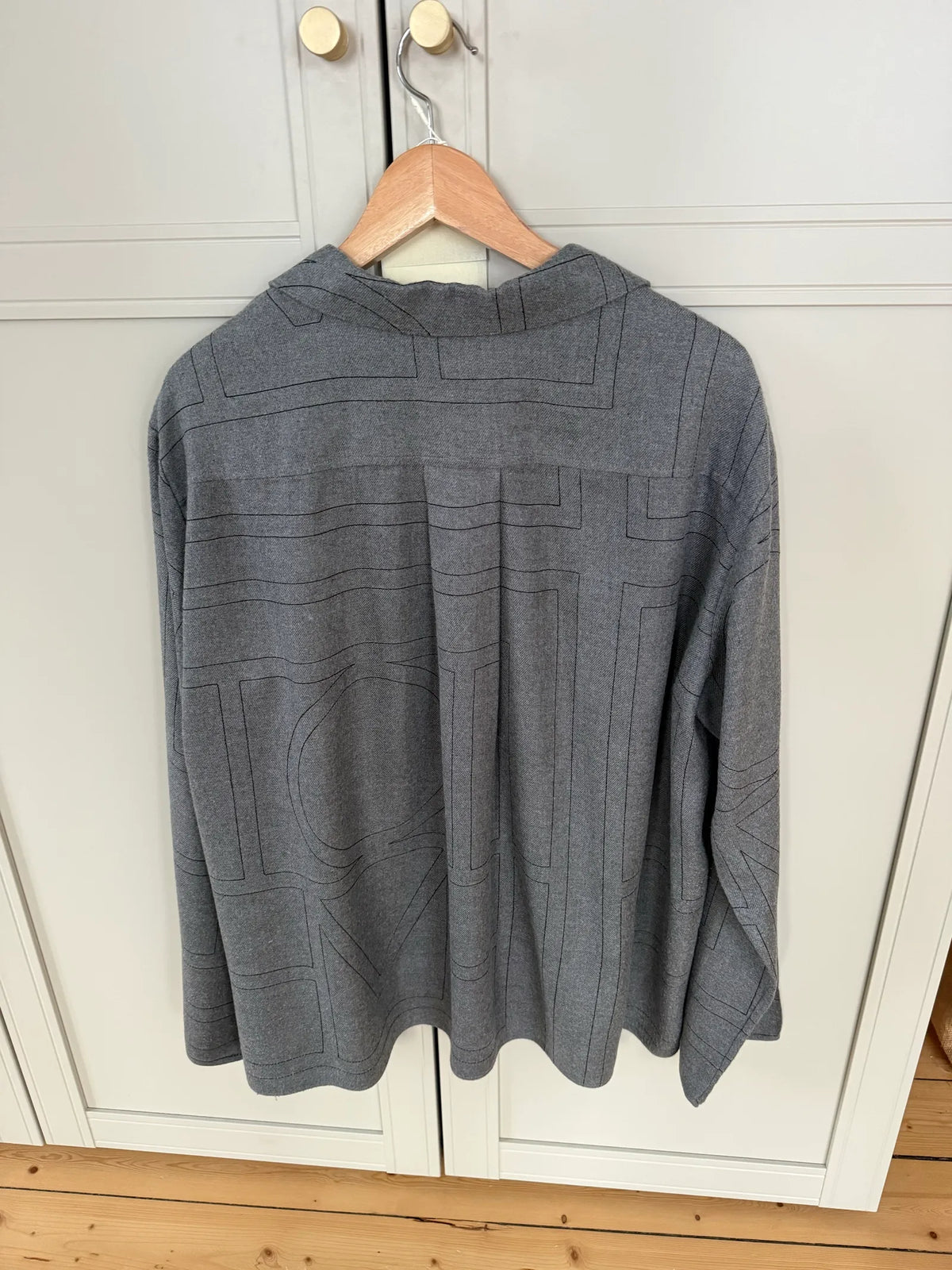 Toteme Monogram Flanell Pj , Grey-set