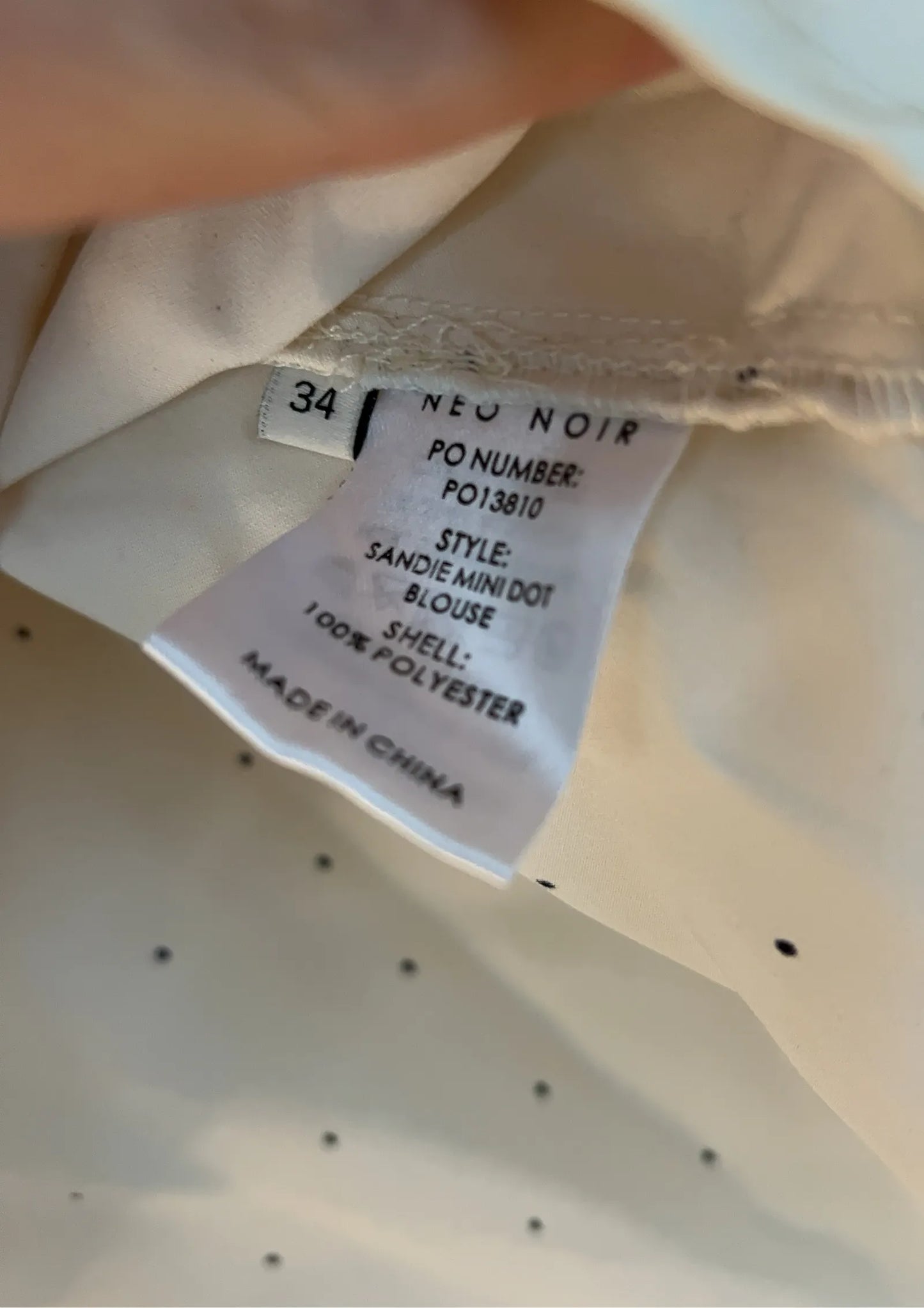 Neo Noir Sandie Mini Dot Blouse