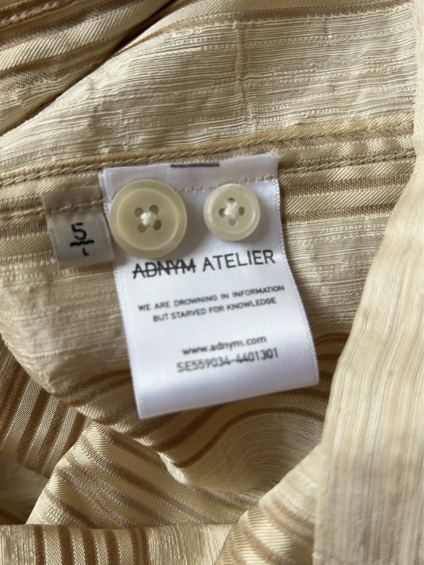 ADNYM Atelier-skjorta NWOT