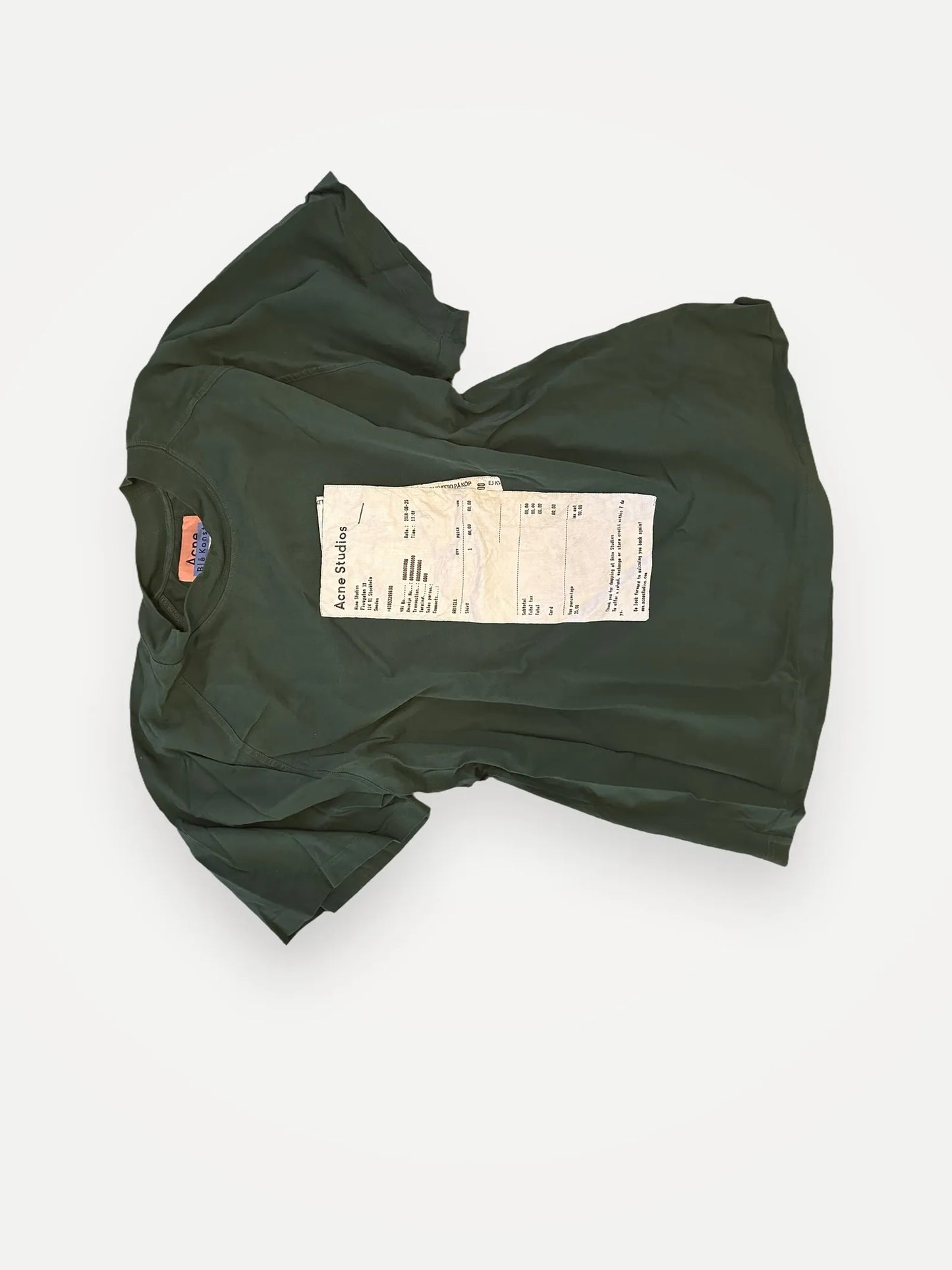 Acne Studios Ink Receipt-t-shirt