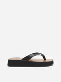 Flattered Brooke Black Leather-skinnflip-flops