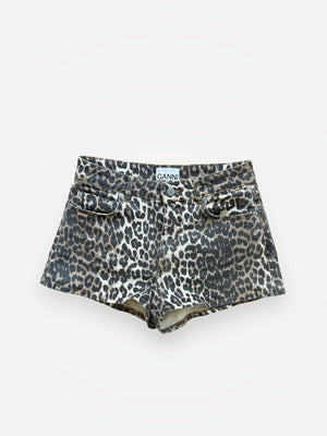 Ganni Leopard Print-shorts