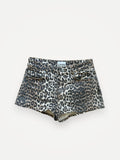 Ganni Leopard Print-shorts