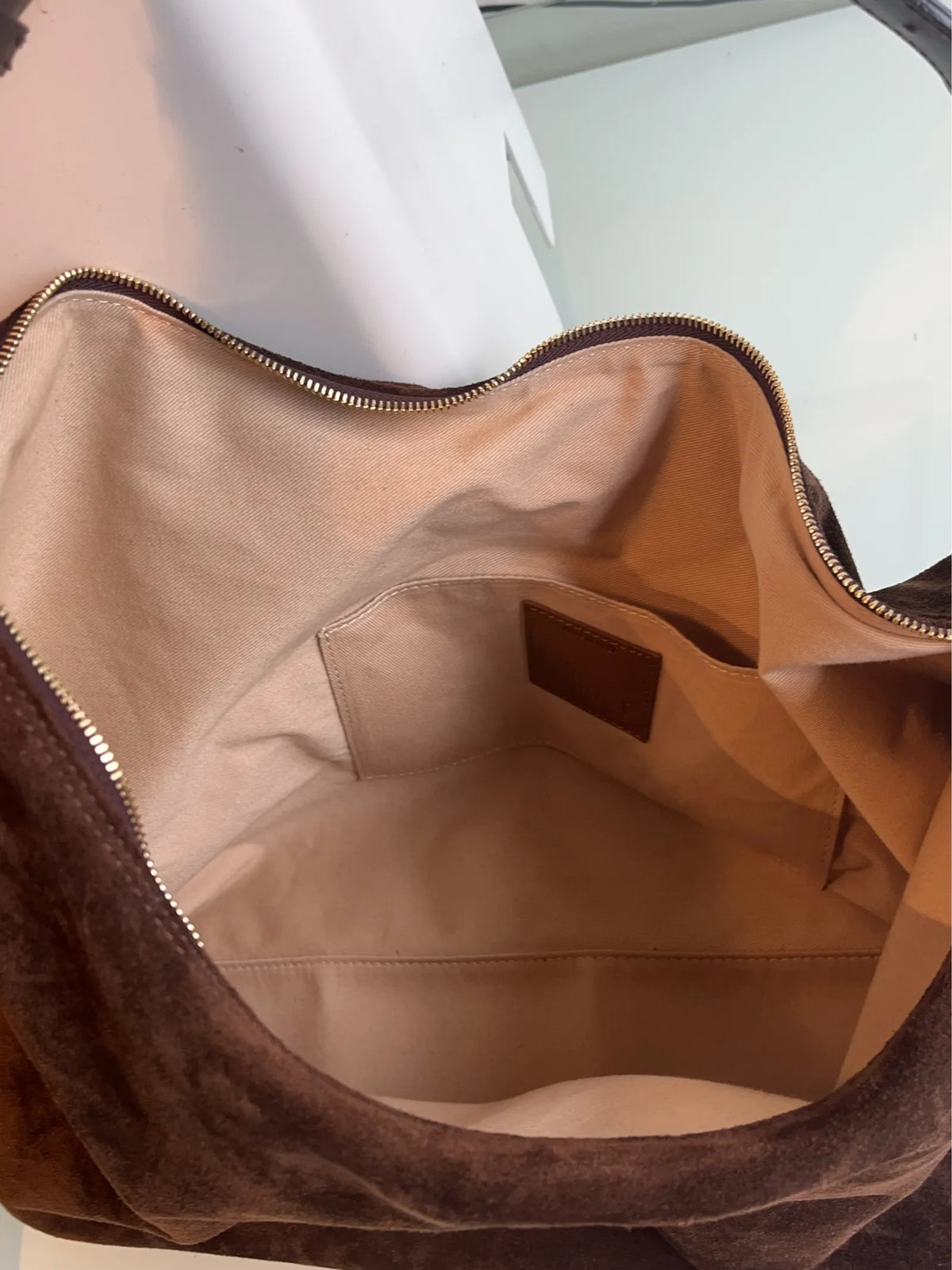 Little Liffner Pillow Hobo Brown Suede Shoulder bag
