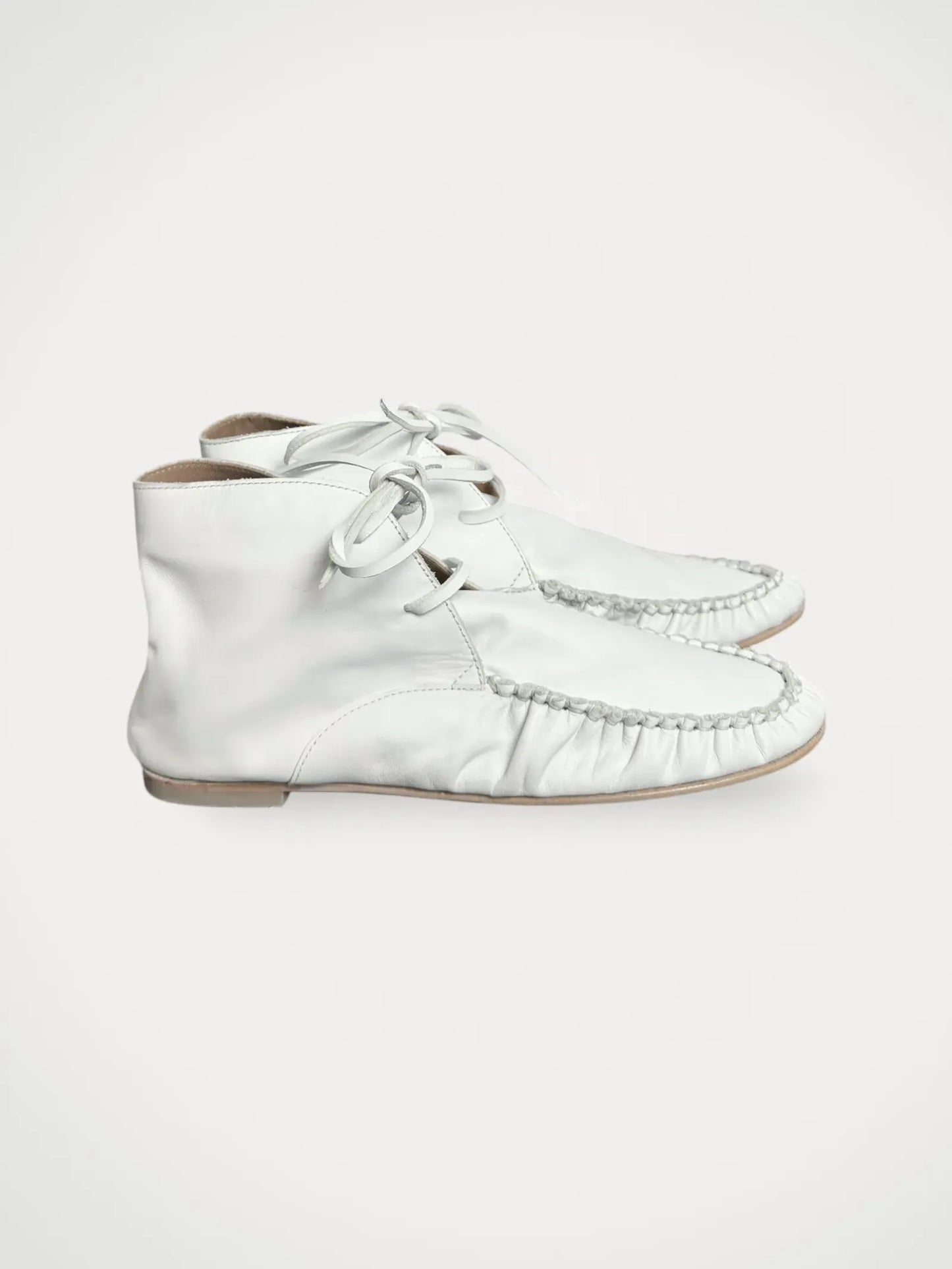 Flattered Babba White Loafers