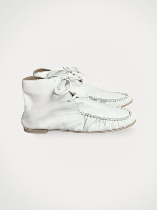 Flattered Babba White-skinnloafers