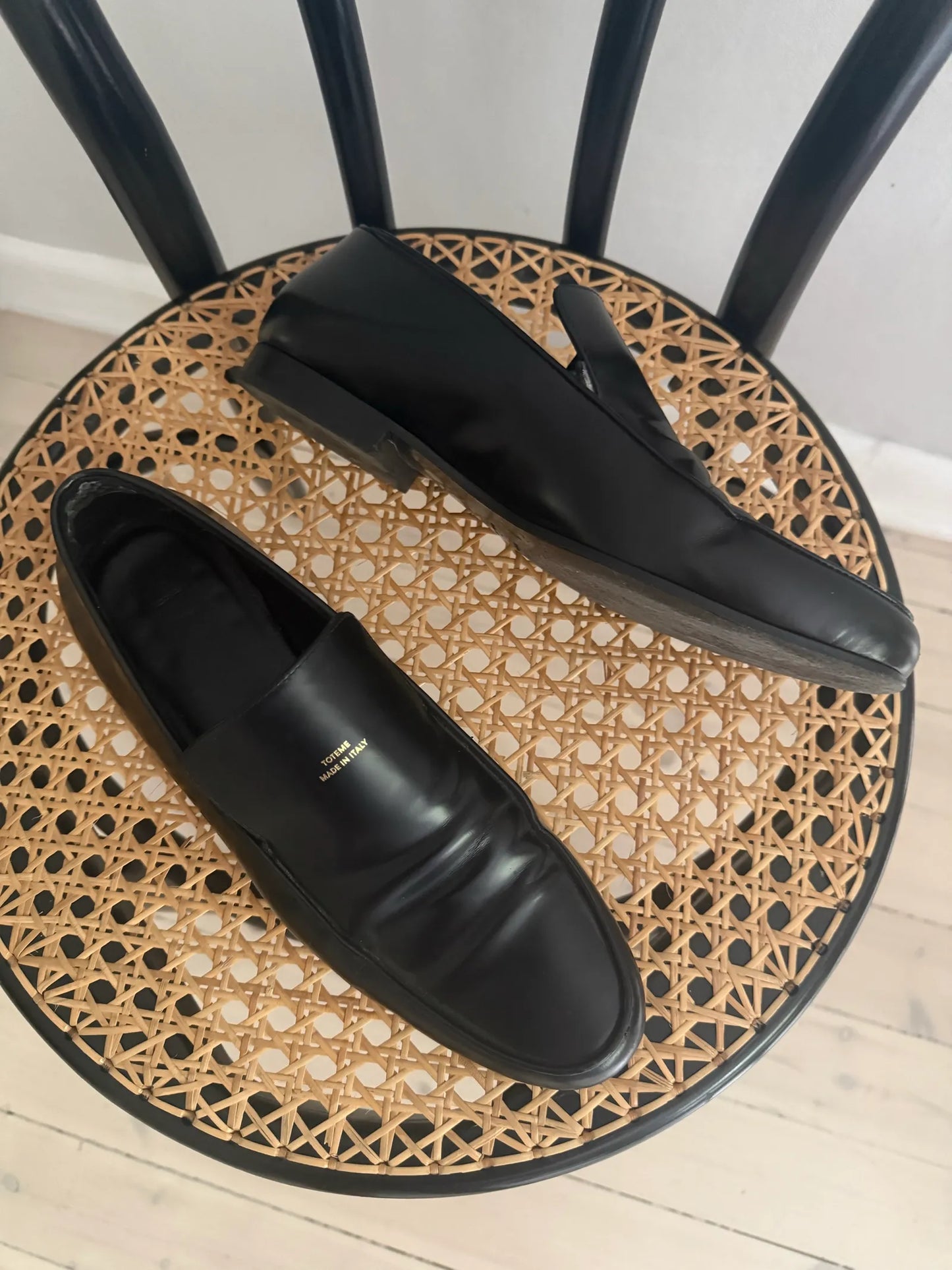 Toteme The Oval Leather Loafers