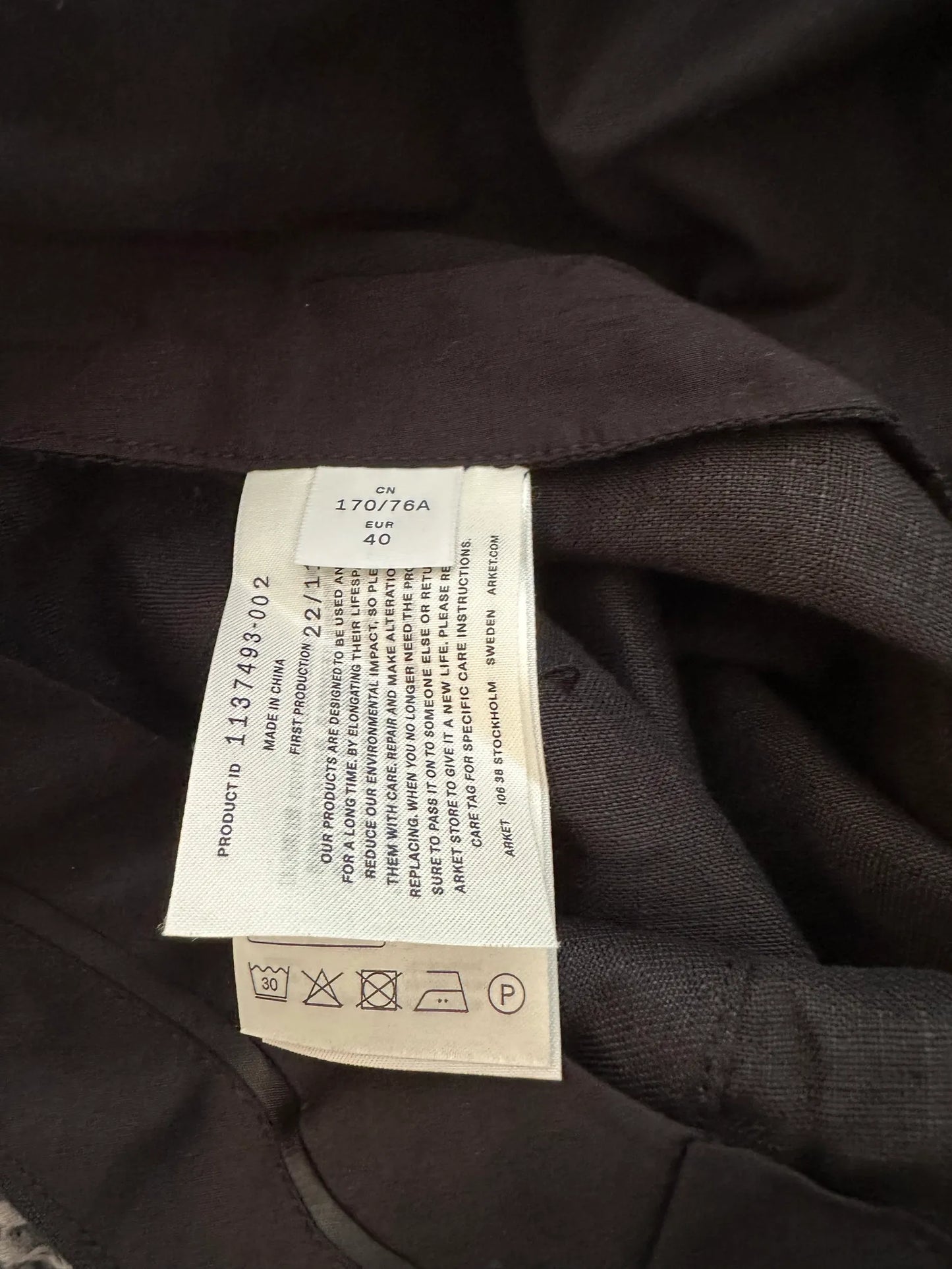 Arket High Waist Linen Shorts