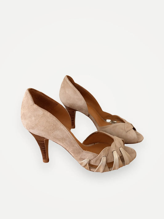 Sézane Jeannette Peep-toe D'orsay Heels