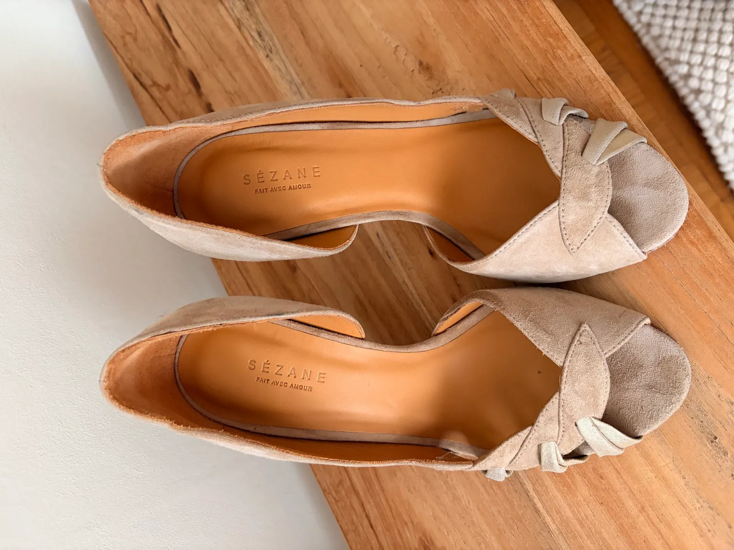 Sézane Jeannette Peep-toe D'orsay Heels