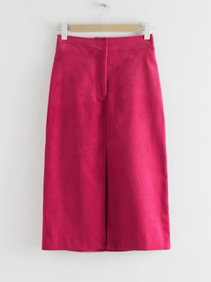 & Other Stories Corduroy Front Split Midi-kjol NWOT