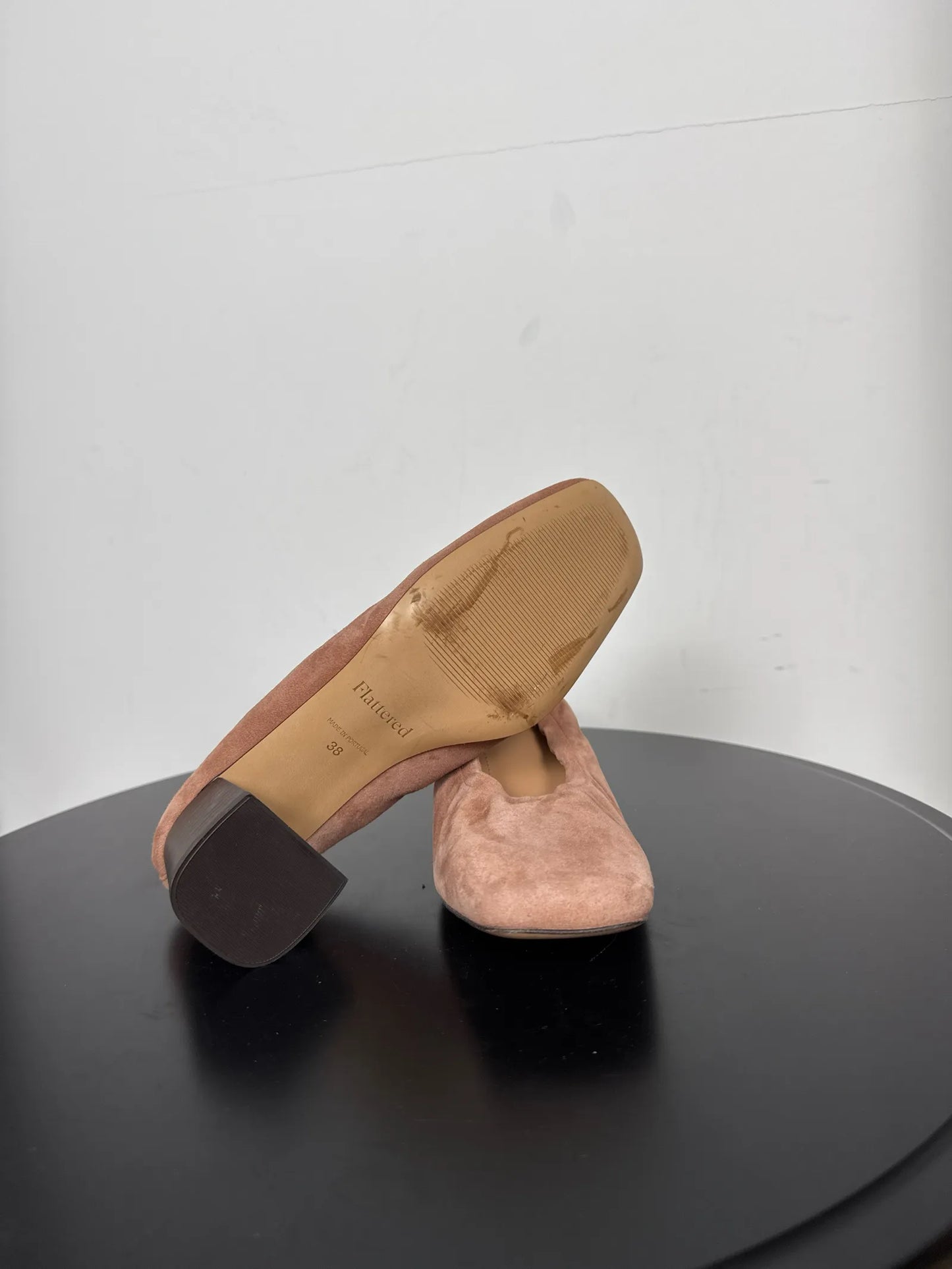 Flattered Ellie Pink Suede Heels