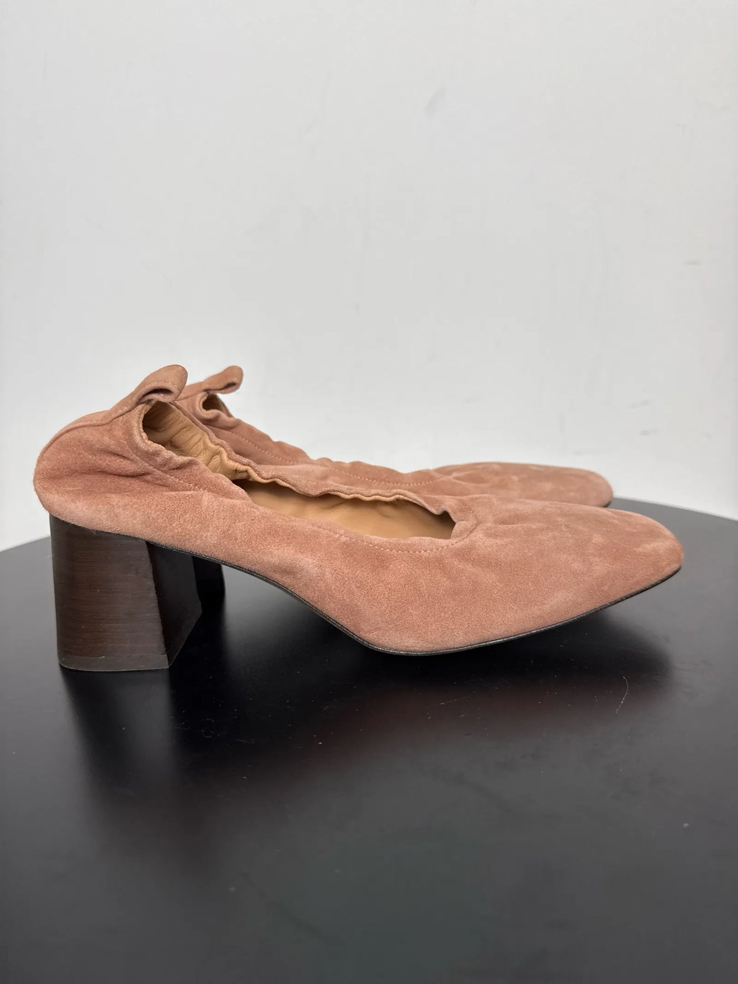 Flattered Ellie Pink Suede Heels