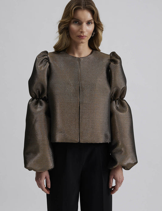 Malina Zoey Double Pouf Sleeve Blouse