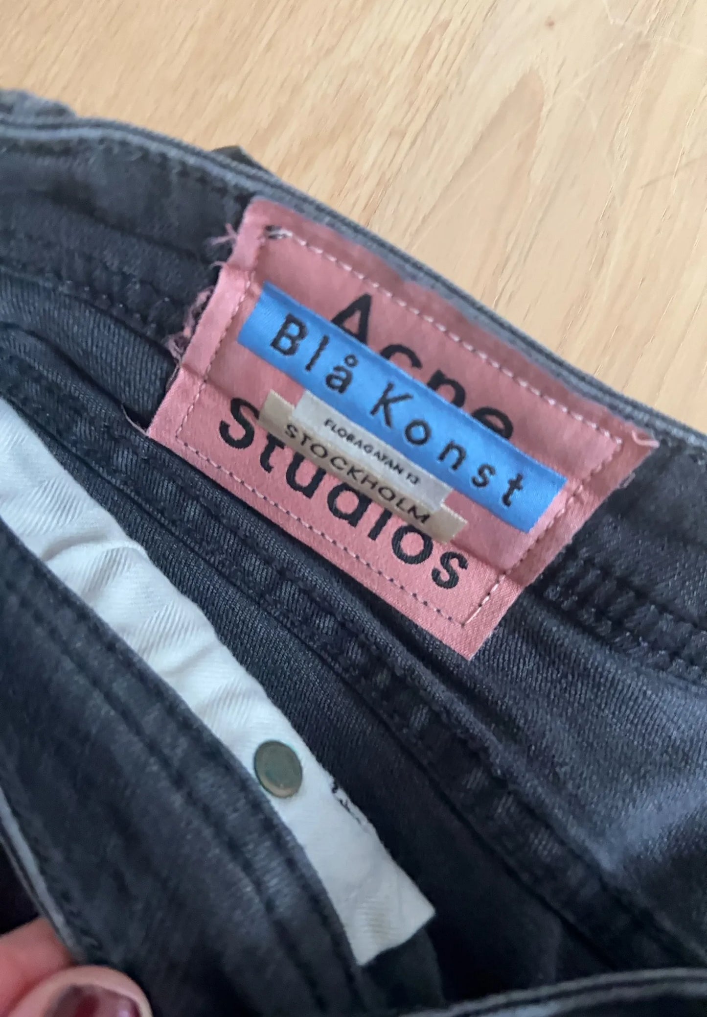 Acne Studios Climb Used Blk Jeans