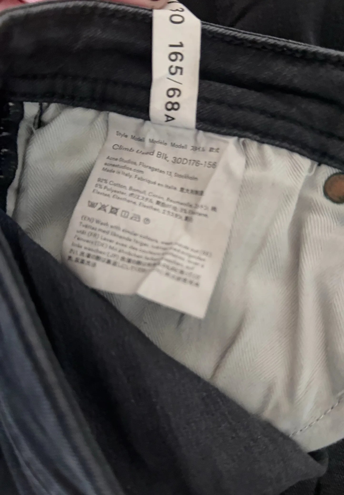 Acne Studios Climb Used Blk Jeans