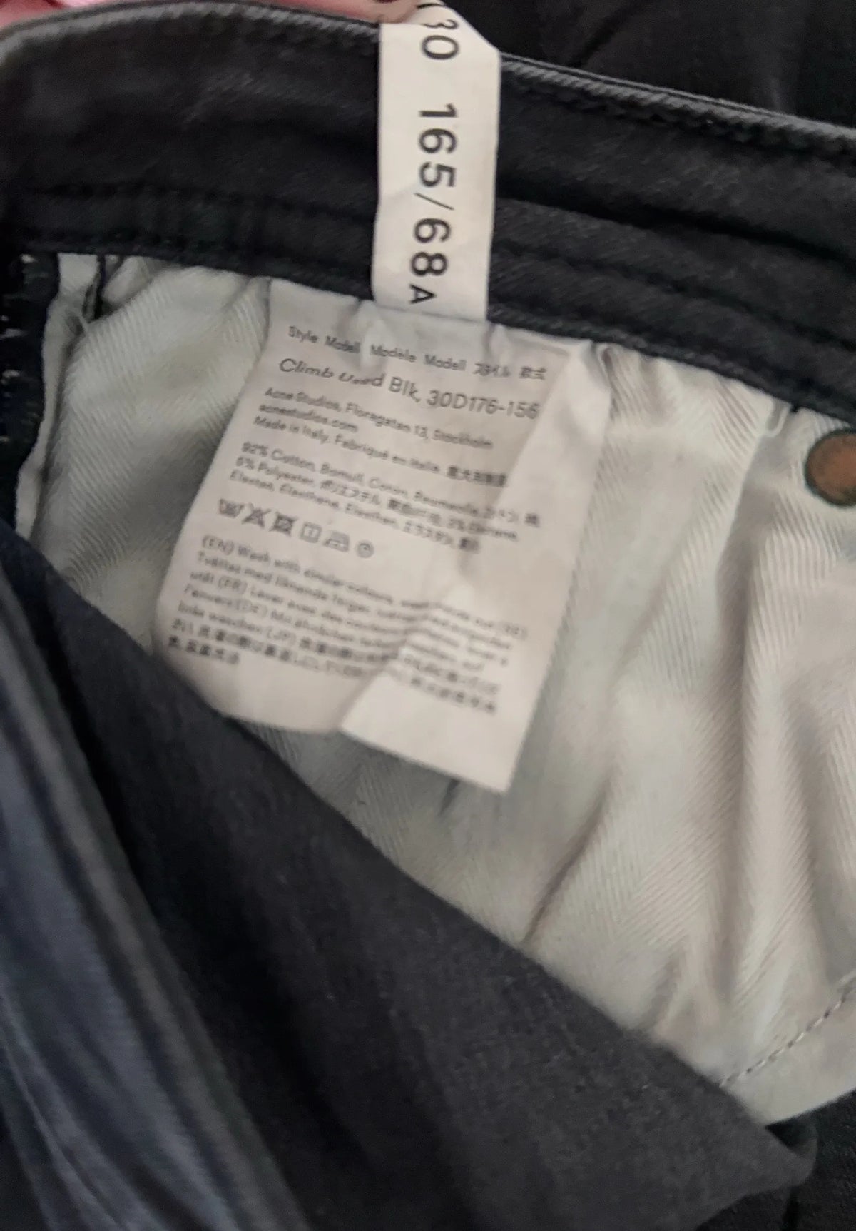Acne Studios Climb Used Blk-jeans