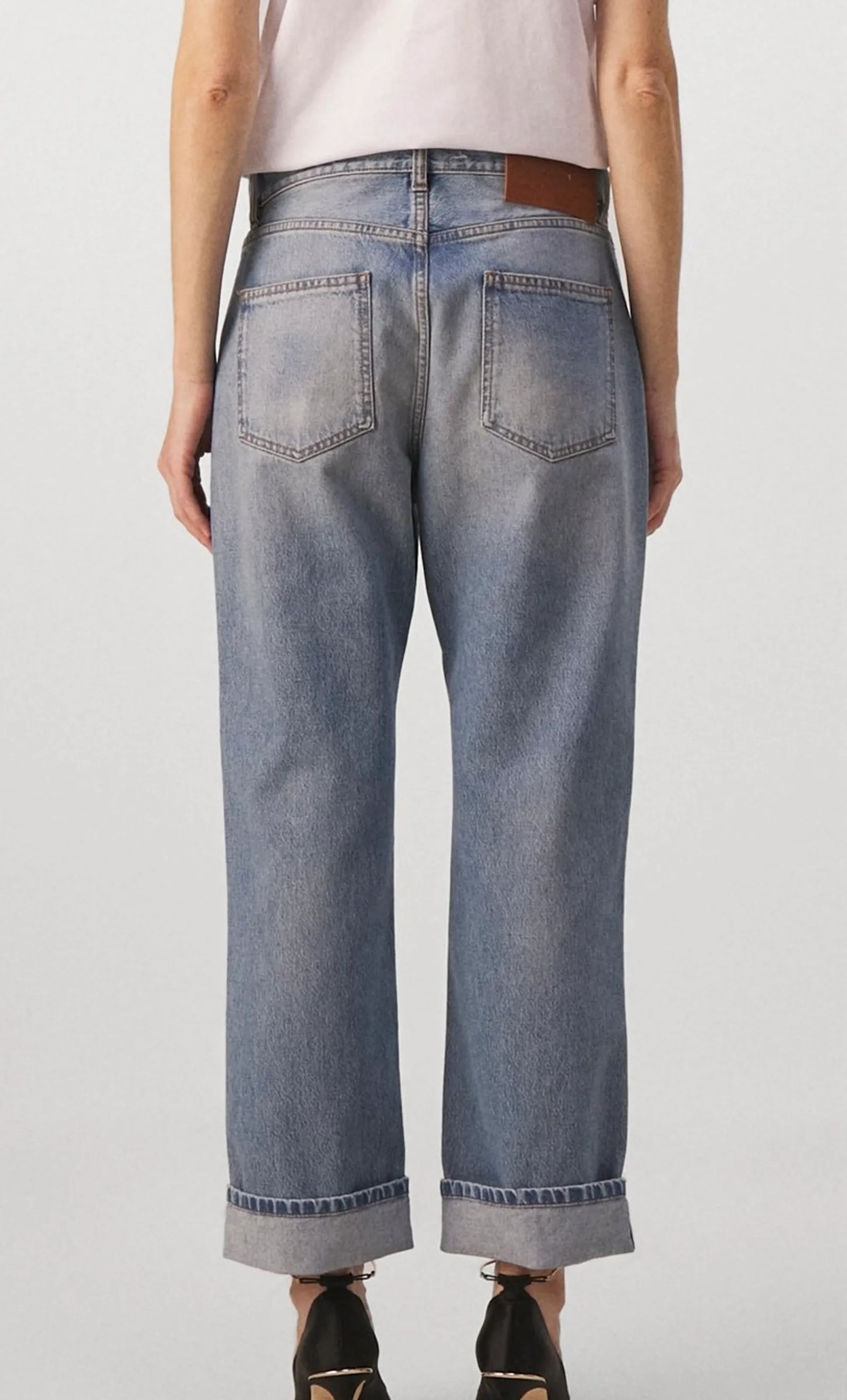 Victoria Beckham Straight Leg - Mid-blue Wash-jeans