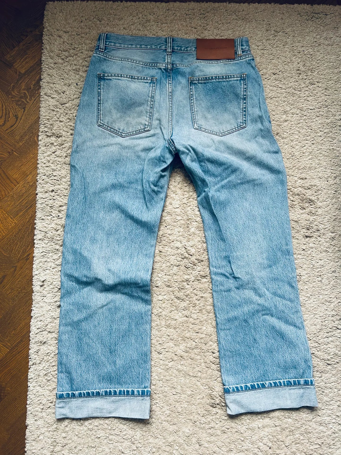 Victoria Beckham Straight Leg - Mid-blue Wash-jeans