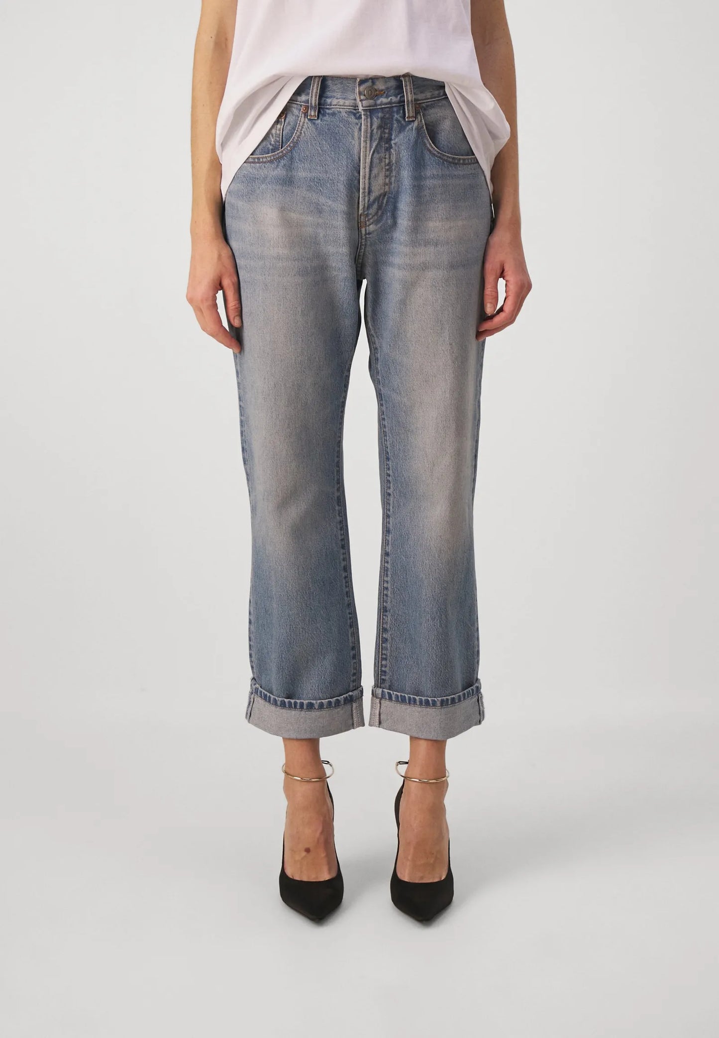 Victoria Beckham Straight Leg - Mid-blue Wash-jeans