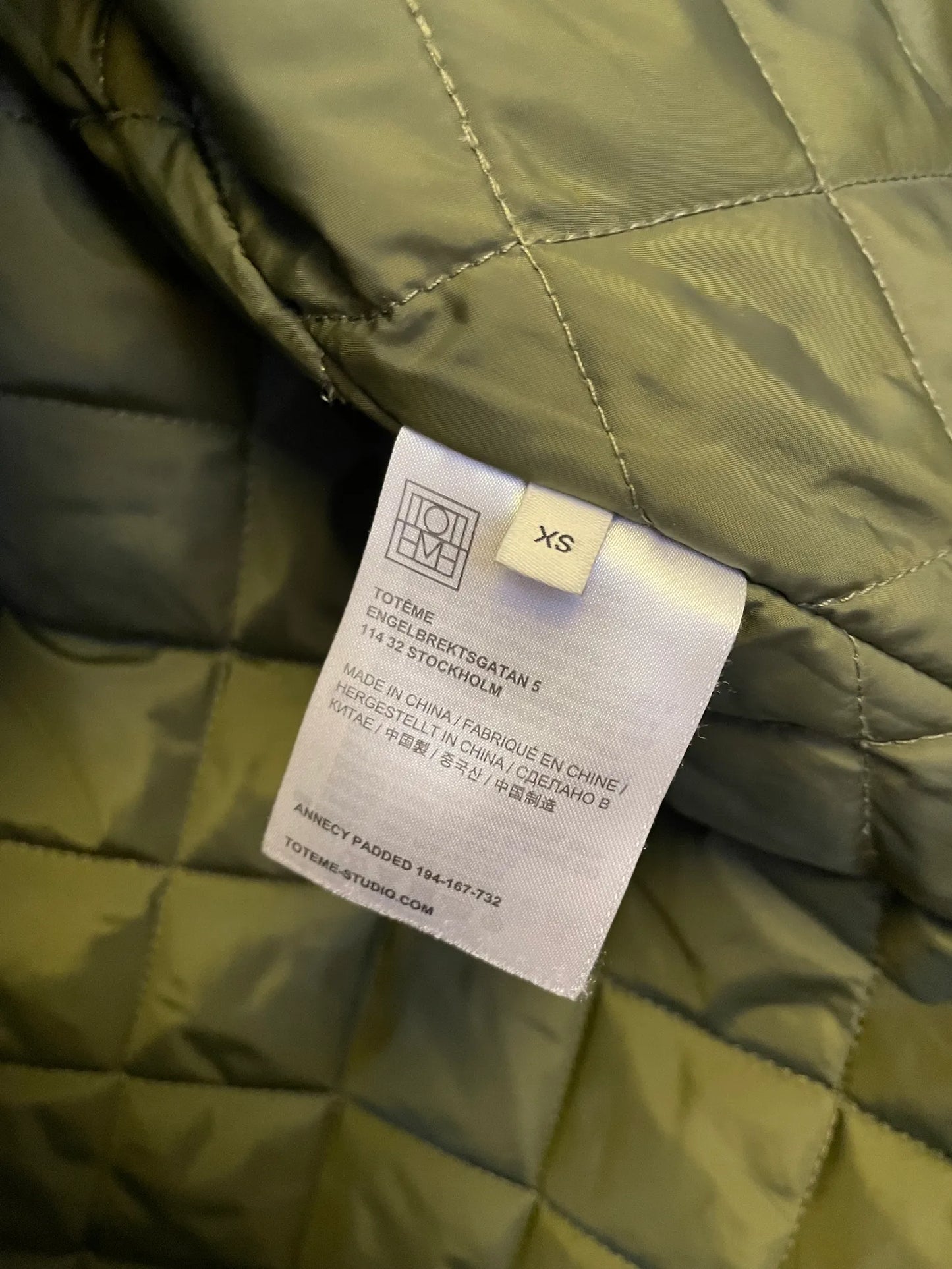 Toteme Signature Quilted Coat