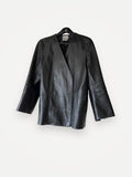 Toteme Croco Embossed Leather-skinnkavaj NWOT