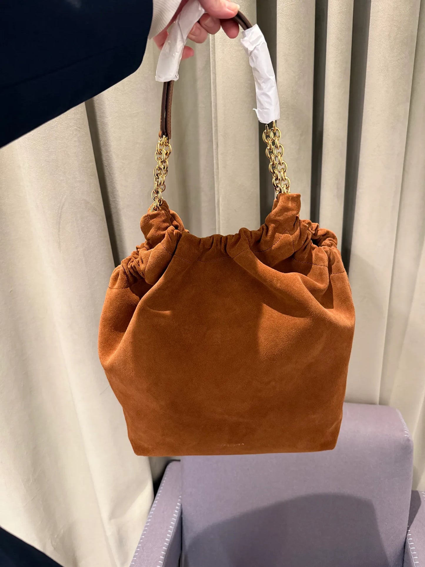 Demellier Miami Suede-handväska NWT
