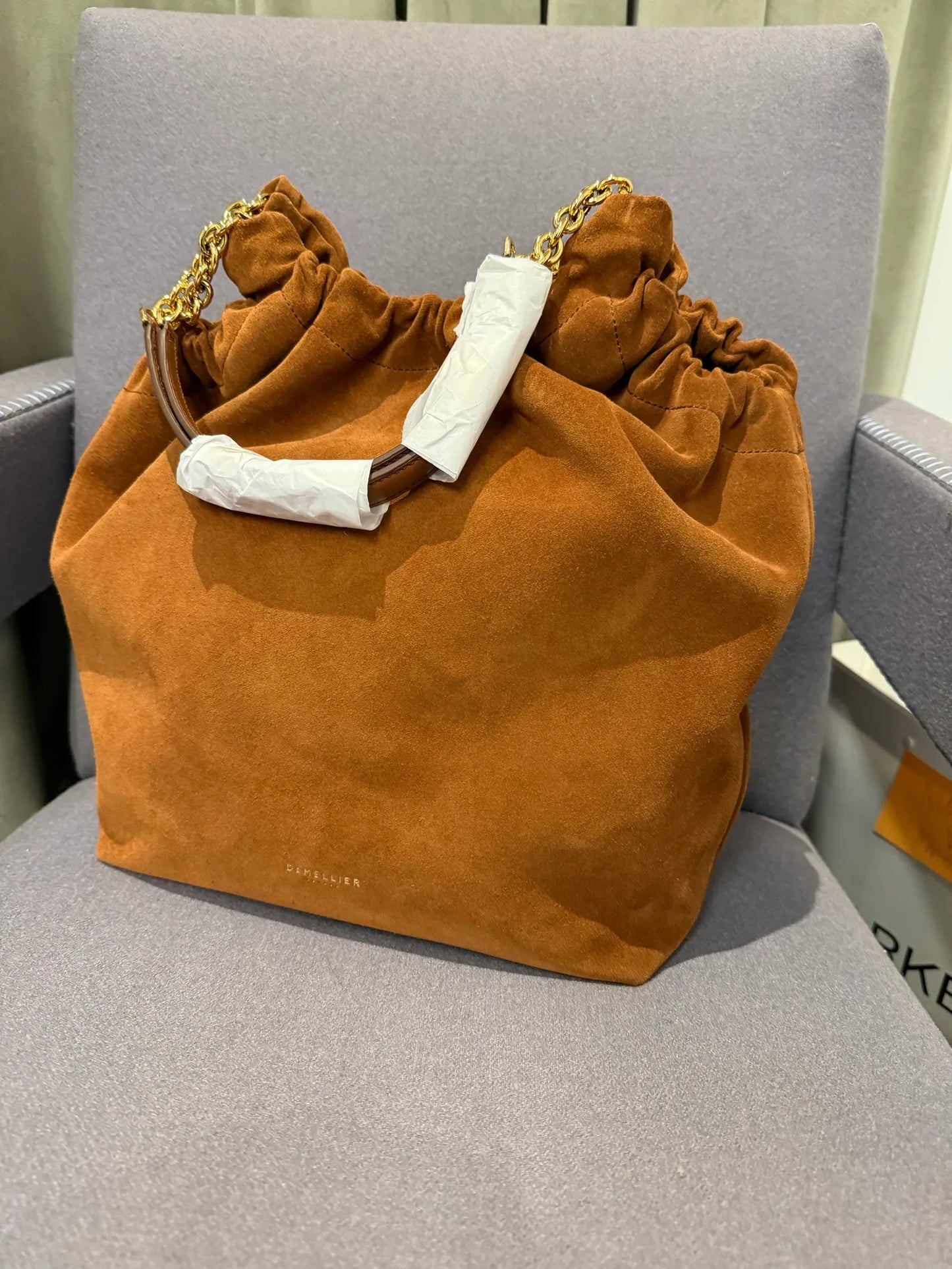 Demellier Miami Suede-handväska NWT