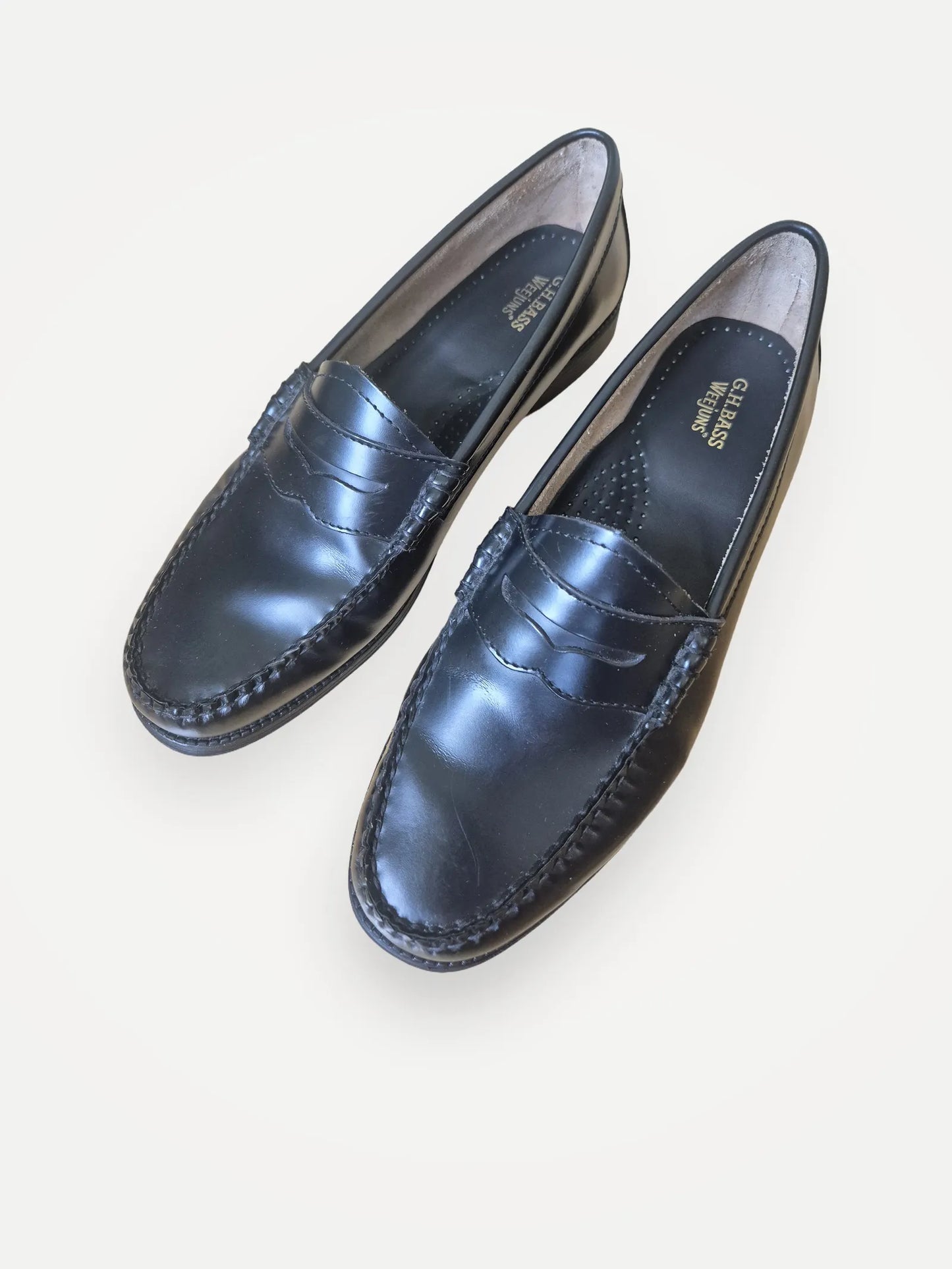 Bass Weejuns Easy Weejuns Penny Black Leather-skinnloafers