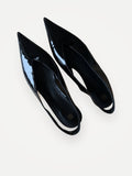 Toteme Patent-leather Wedge Slingback-klackar NWOT