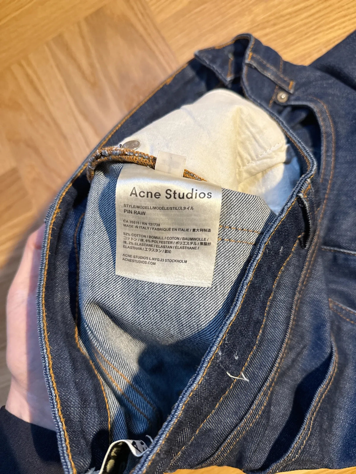 Acne Studios Pin Raw Jeans
